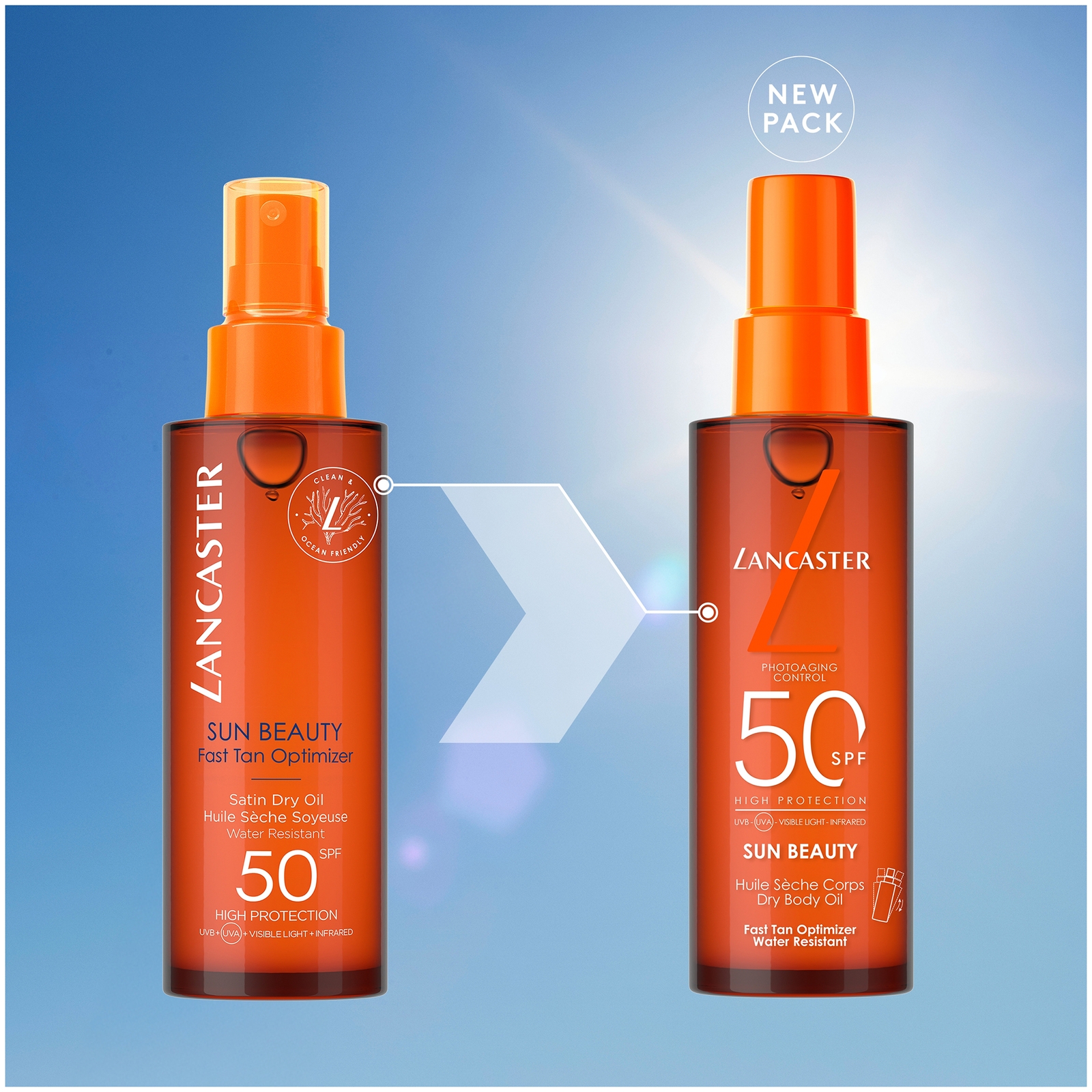 Thumbnail - Lancaster Sun Beauty Satin Dry Oil Fast Tan Optimizer for Body SPF30 150ml