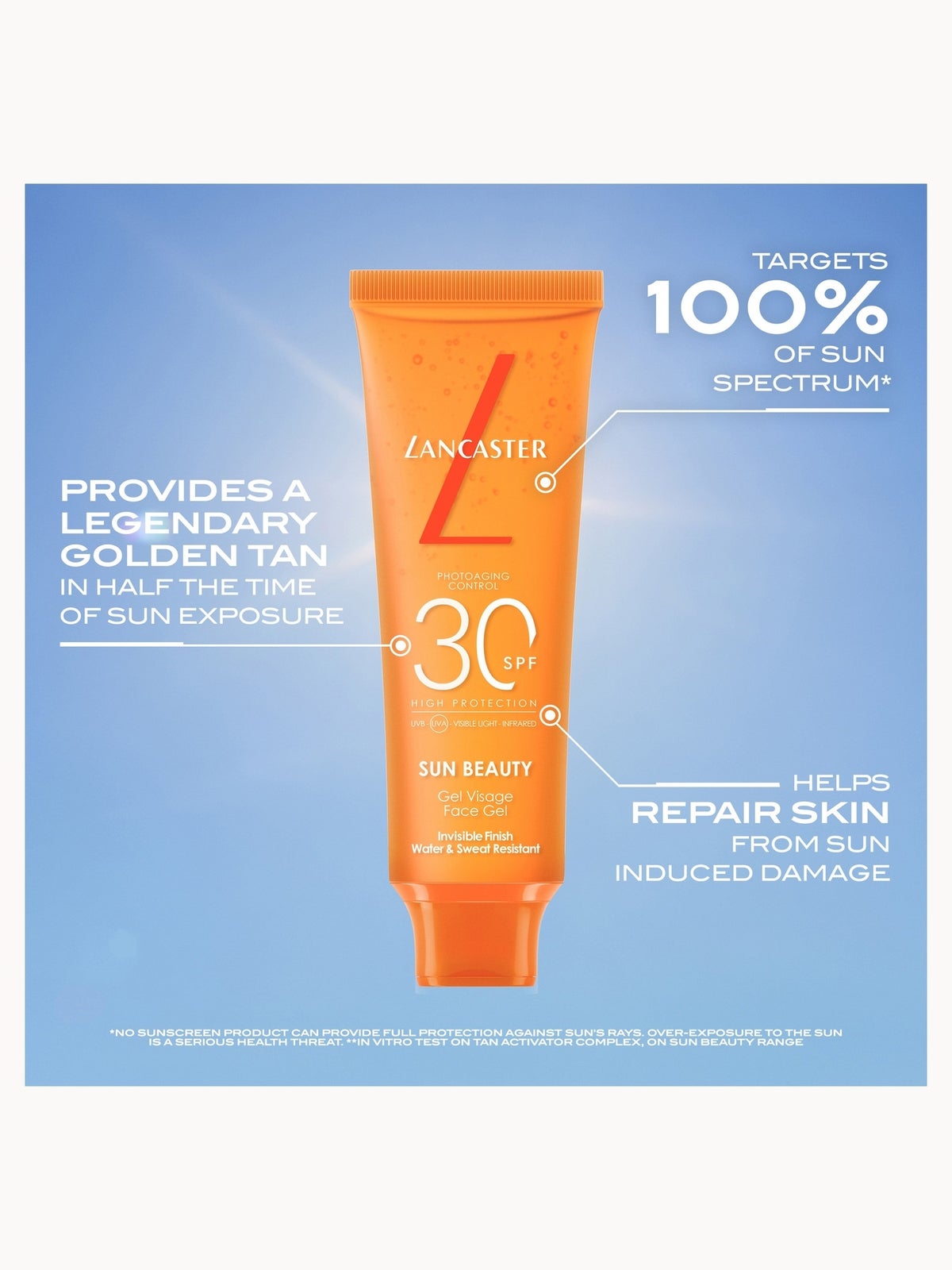 Lancaster Sun Sport Invisible Face Gel SPF30 50ml 2