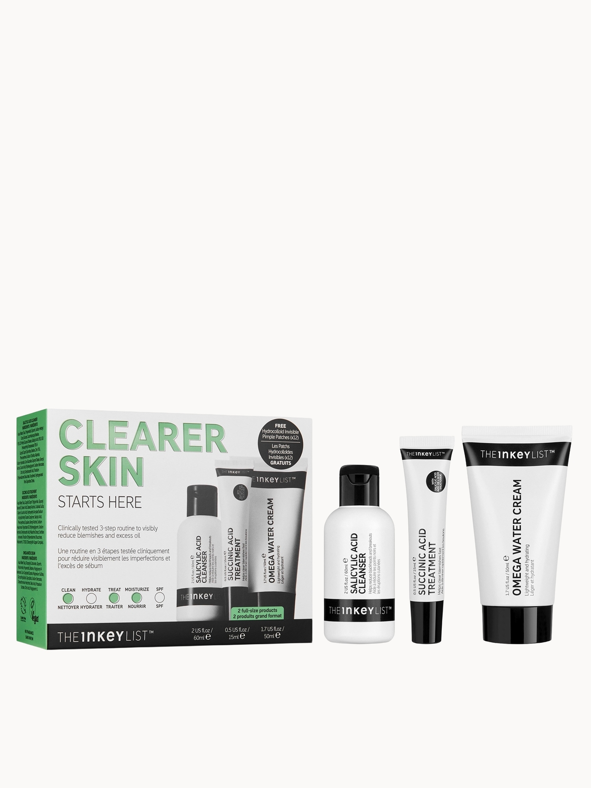 The Inkey List Clear Skin Kit (Worth £29.50)