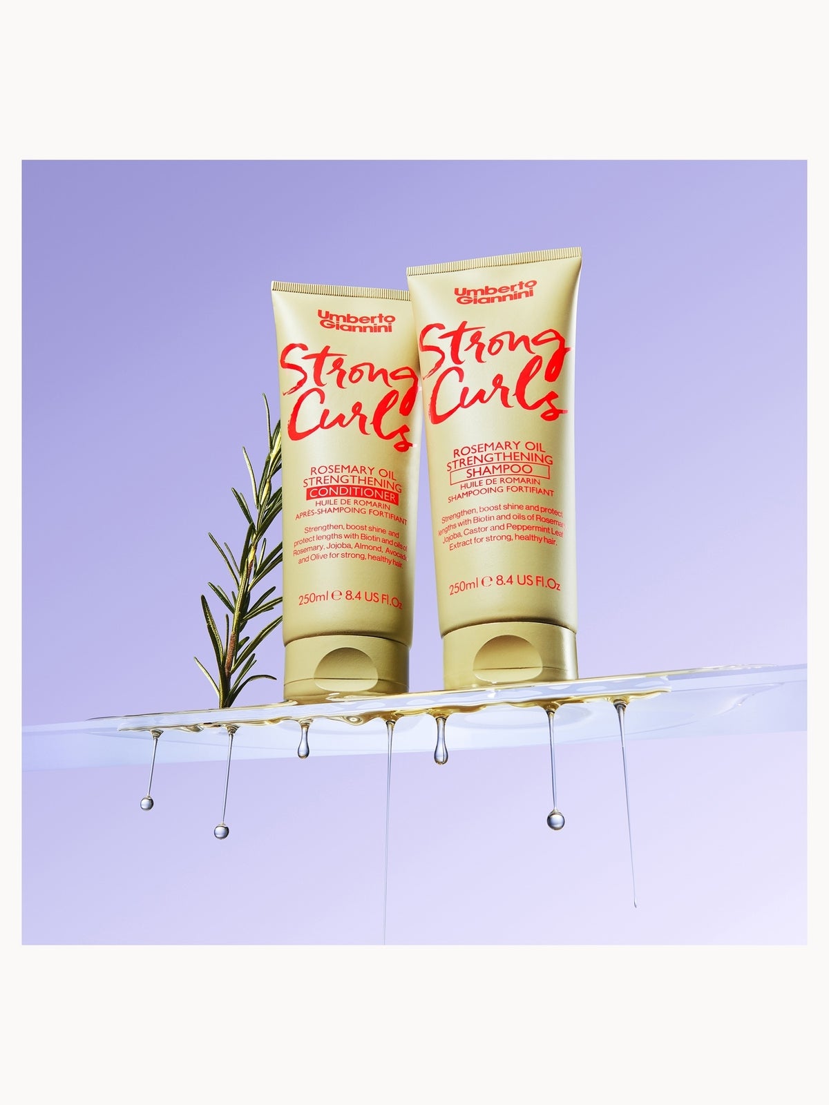 Umberto Giannini Strong Curls Rosemary Oil Conditioner 250ml 2