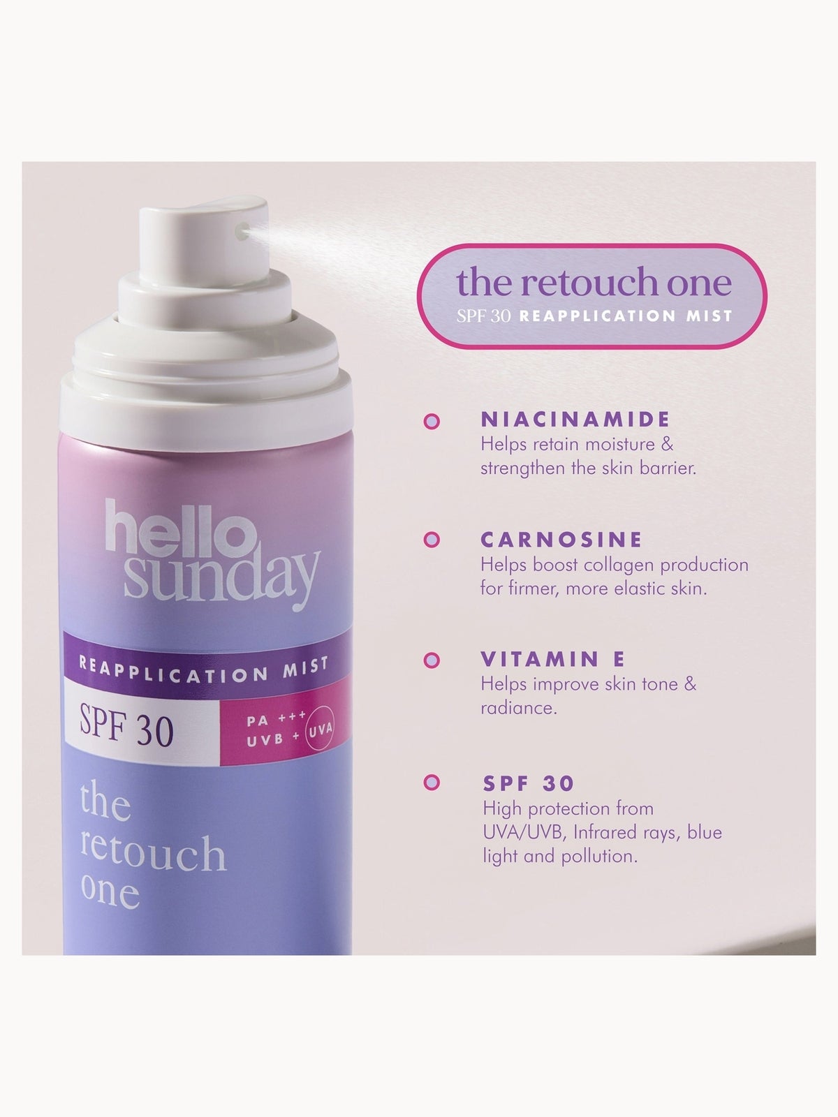 Hello Sunday The Retouch One Reapplication Mist SPF 30 With Niacinamide PA++++ - 75ml 4
