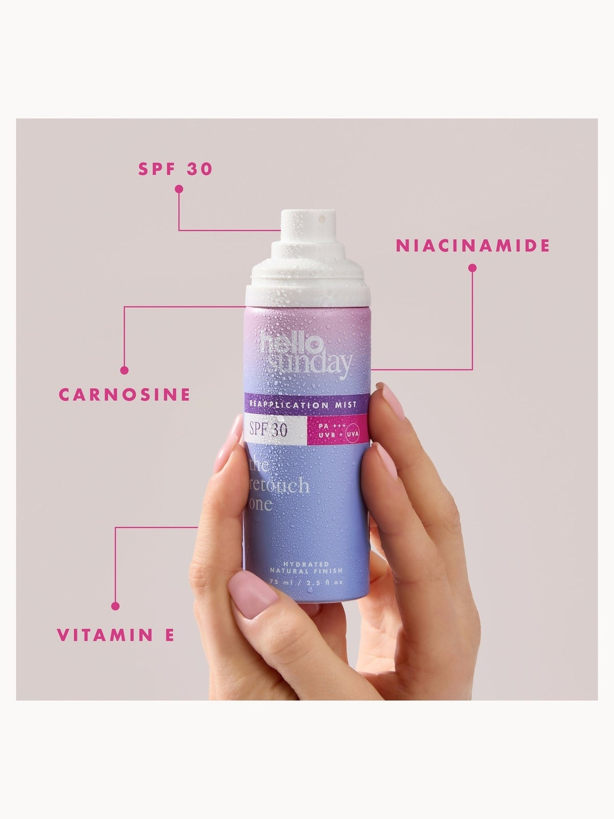 Hello Sunday The Retouch One Reapplication Mist SPF 30 With Niacinamide PA++++ - 75ml 2