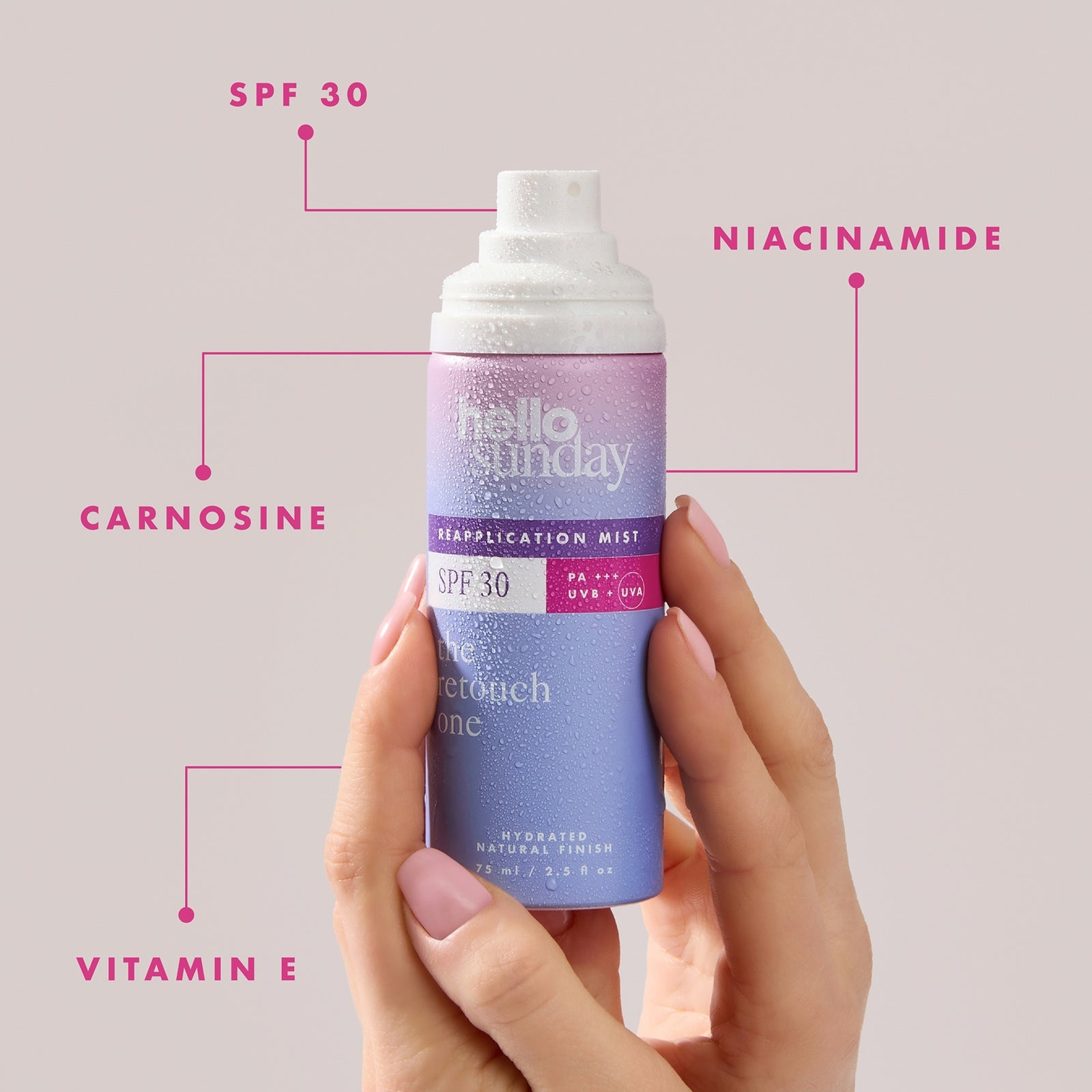 Hello Sunday The Retouch One Reapplication Mist SPF 30 With Niacinamide PA++++ - 75ml 2