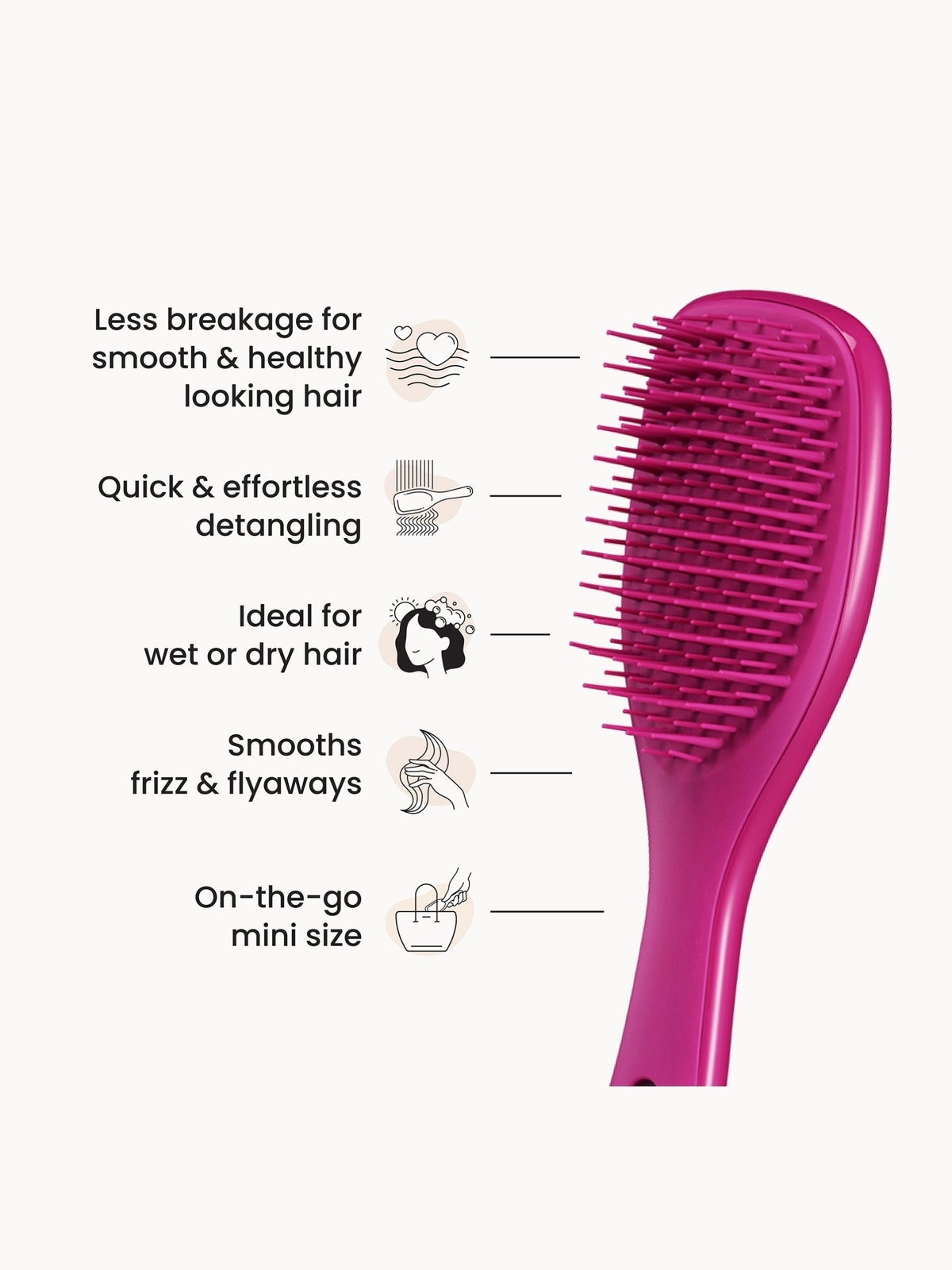 Tangle Teezer Mini Ultimate Detangler Electric Raspberry 4