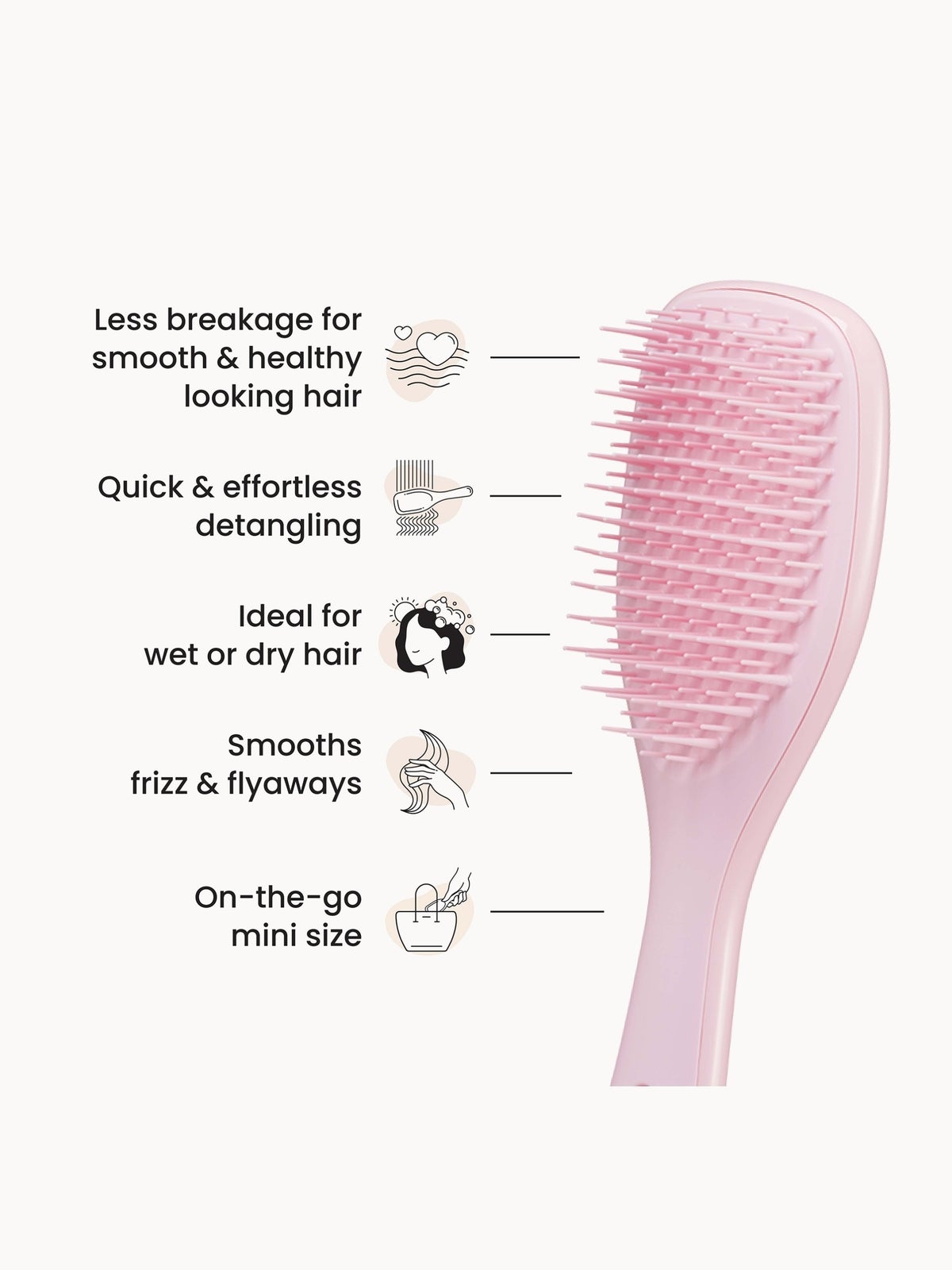Tangle Teezer Mini Ultimate Detangler Millennial Pink 4