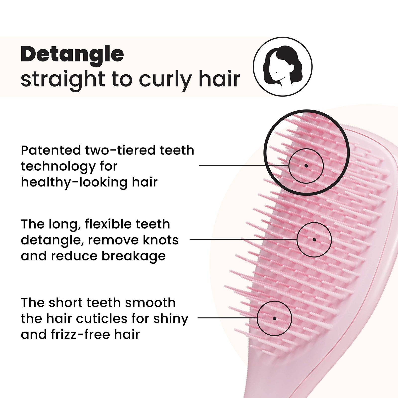 Tangle Teezer Tangle Teezer The Ultimate Detangler Mini Millennial Pink 1 pcs