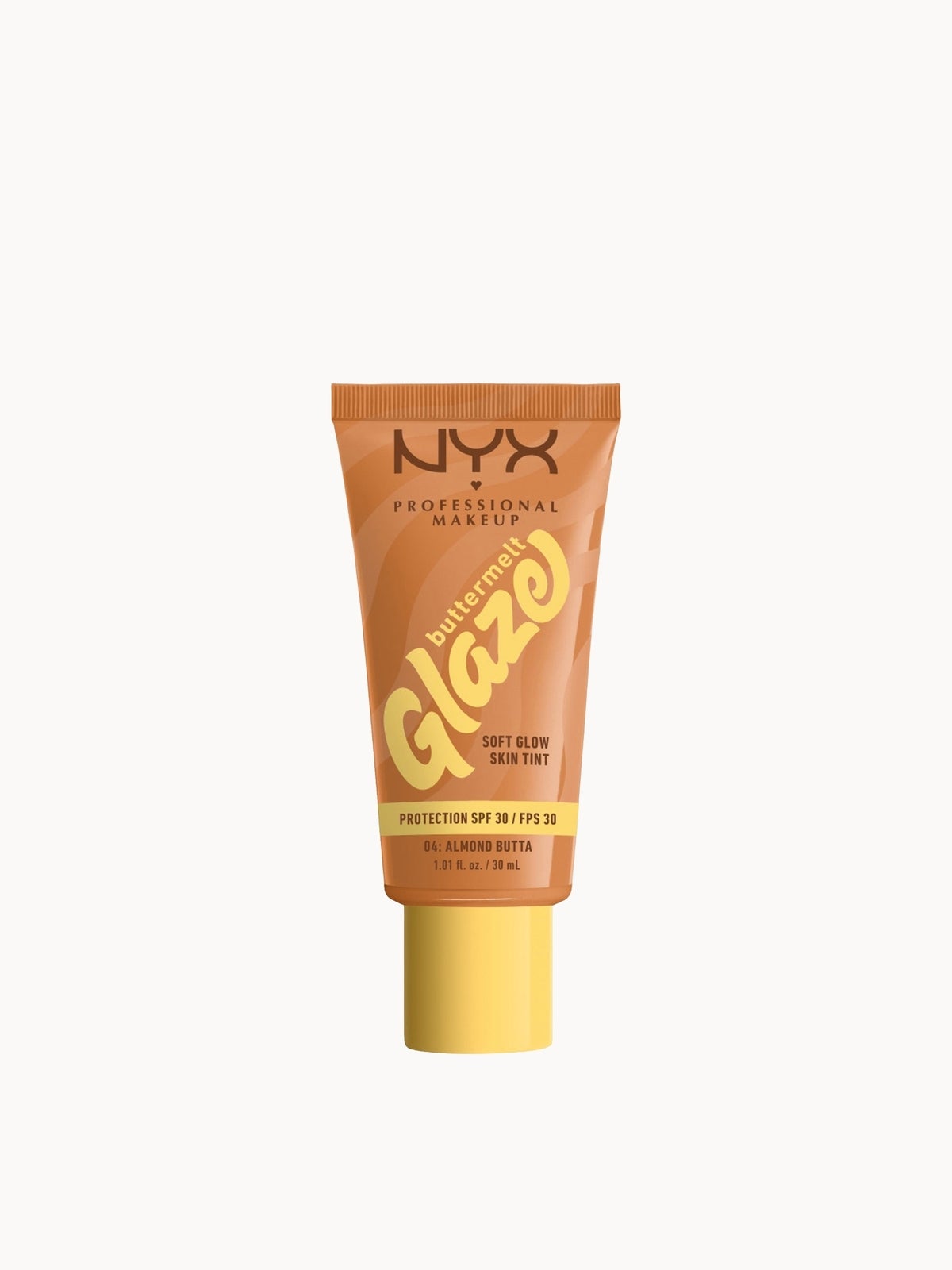 NYX Professional Makeup Buttermelt Glaze Soft Glow Skin Tint + SPF/FPS 30 Foundation (Various Shades) - Almond