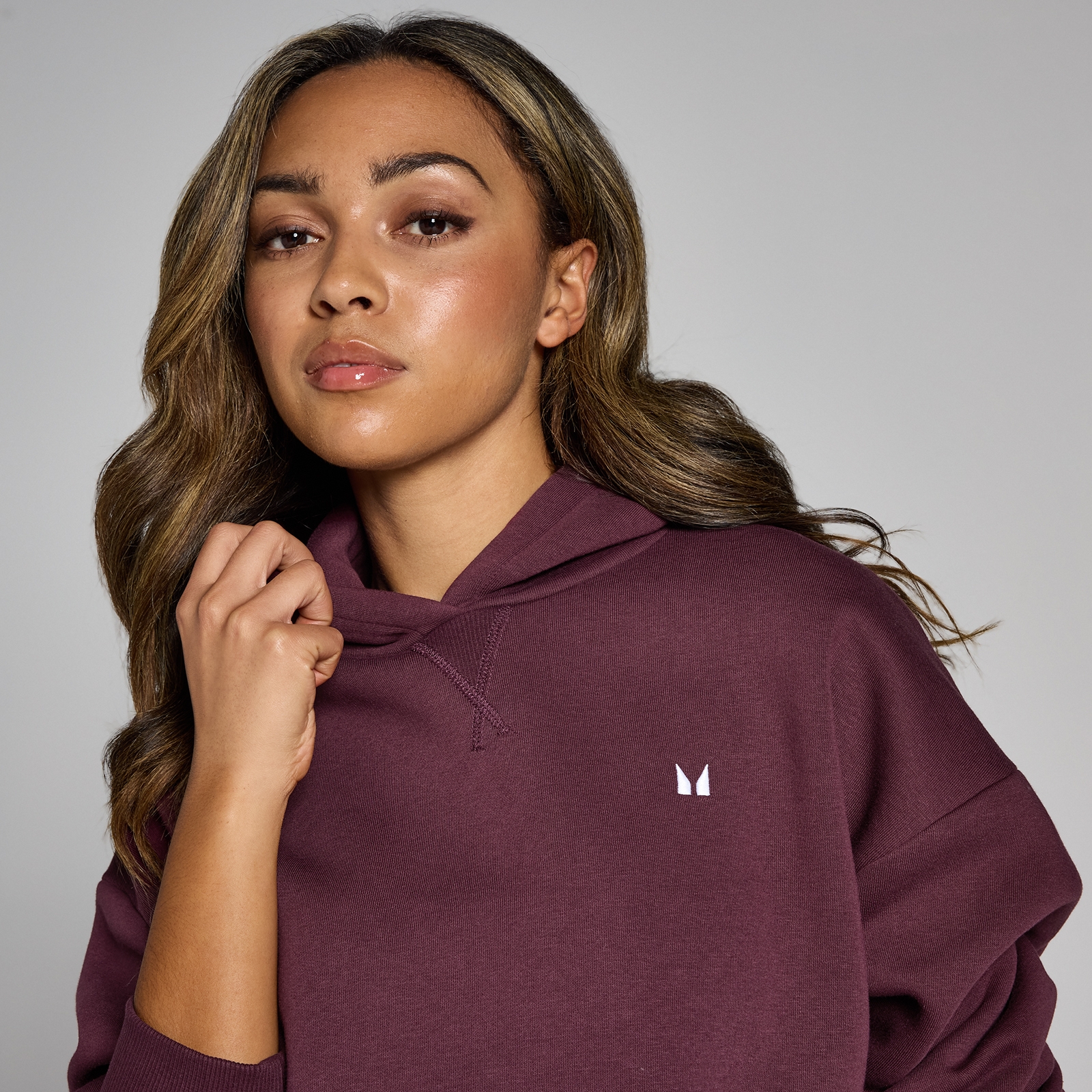 Thumbnail - MP Damen Basics Oversize-Kapuzenpulli – Dunkle Beere - M
