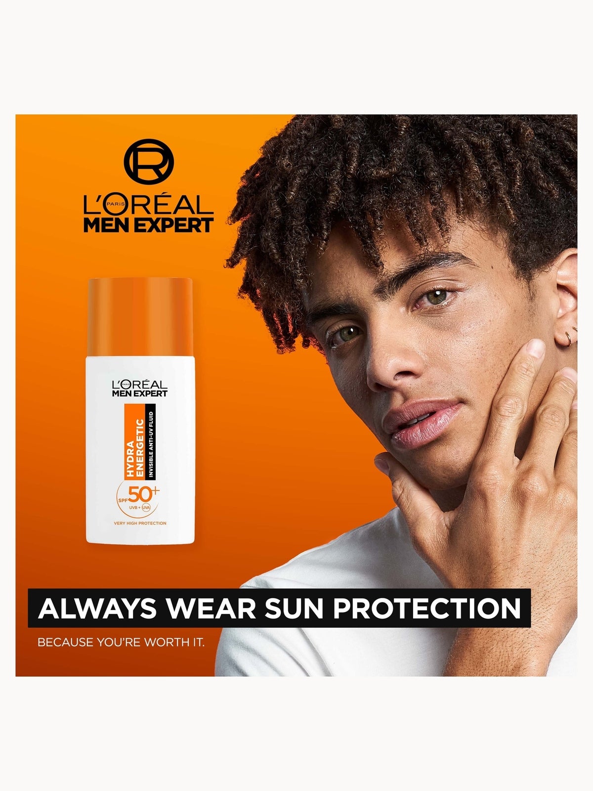 L'Oréal Men Expert Hydra Energetic Daily SPF50+ Invisible Fluid with Antioxidant Vitamin C* 50ml 2