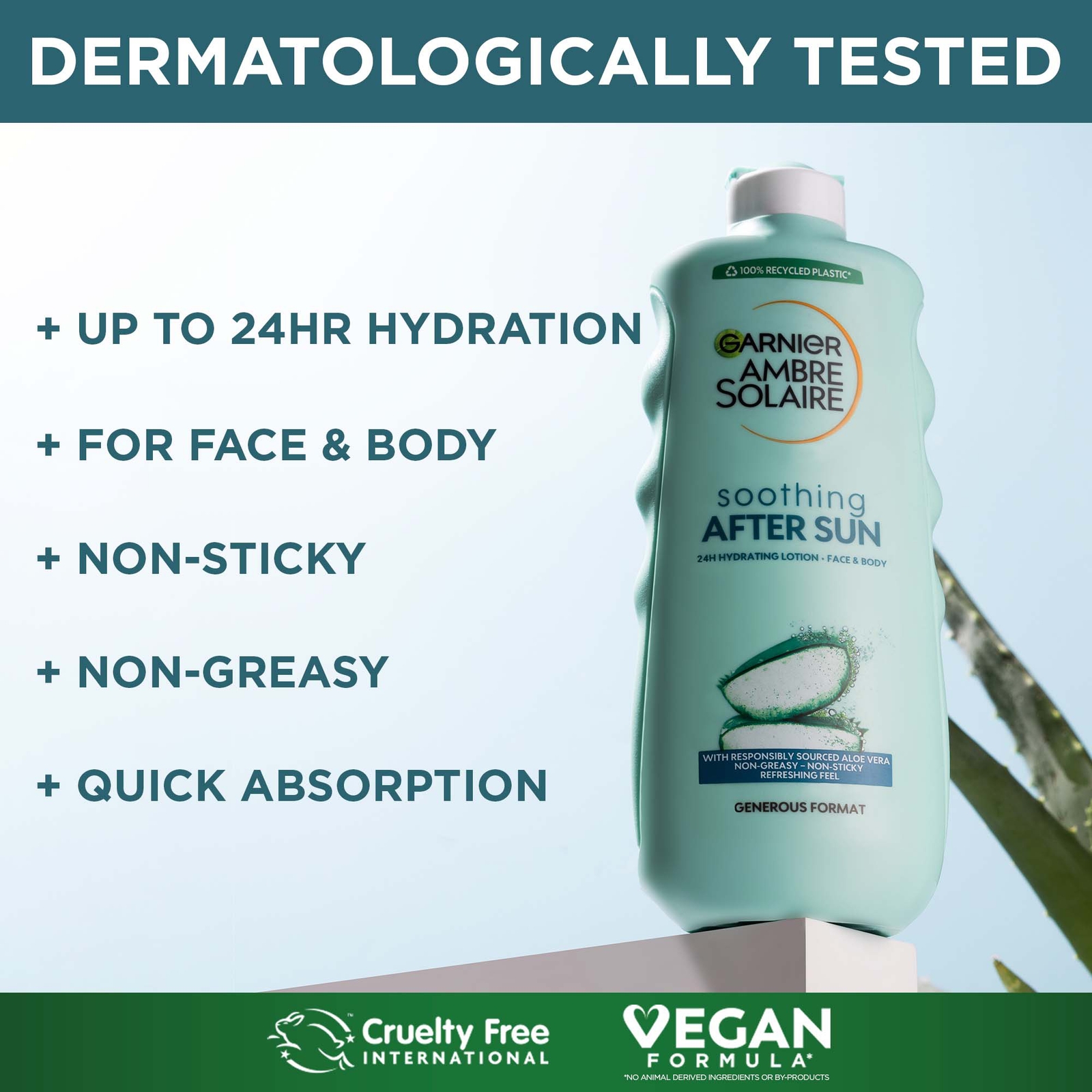 Thumbnail - Garnier Ambre Solaire After Sun Lotion For Face & Body With Aloe Vera, 175ml