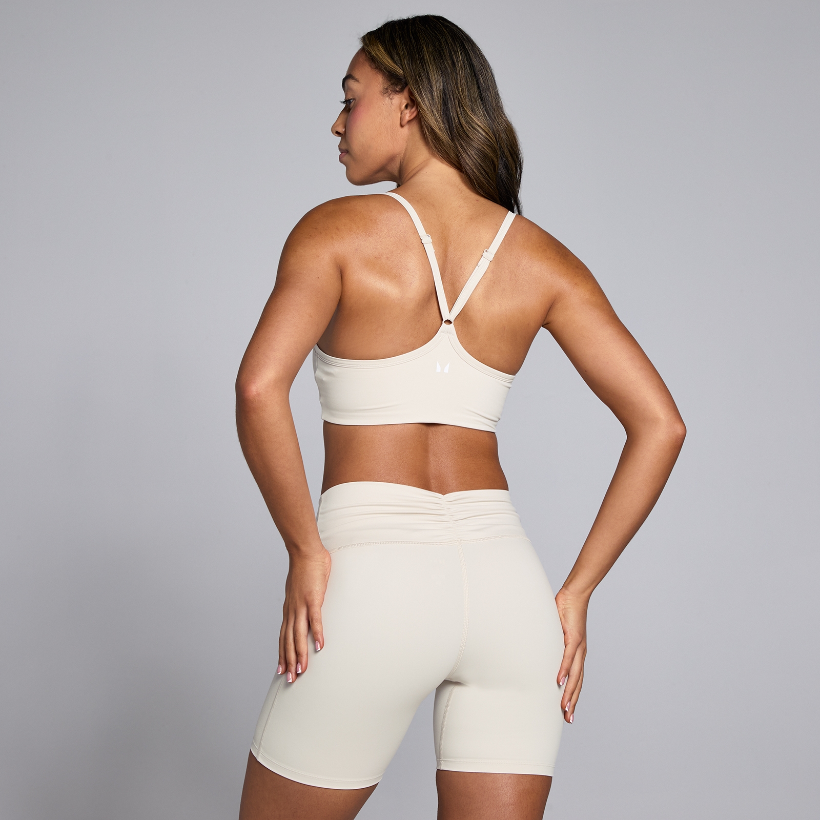 5059883392981 - MP Damen Tempo Sport-BH mit geraffter Vorderseite – Wüstensand - XS