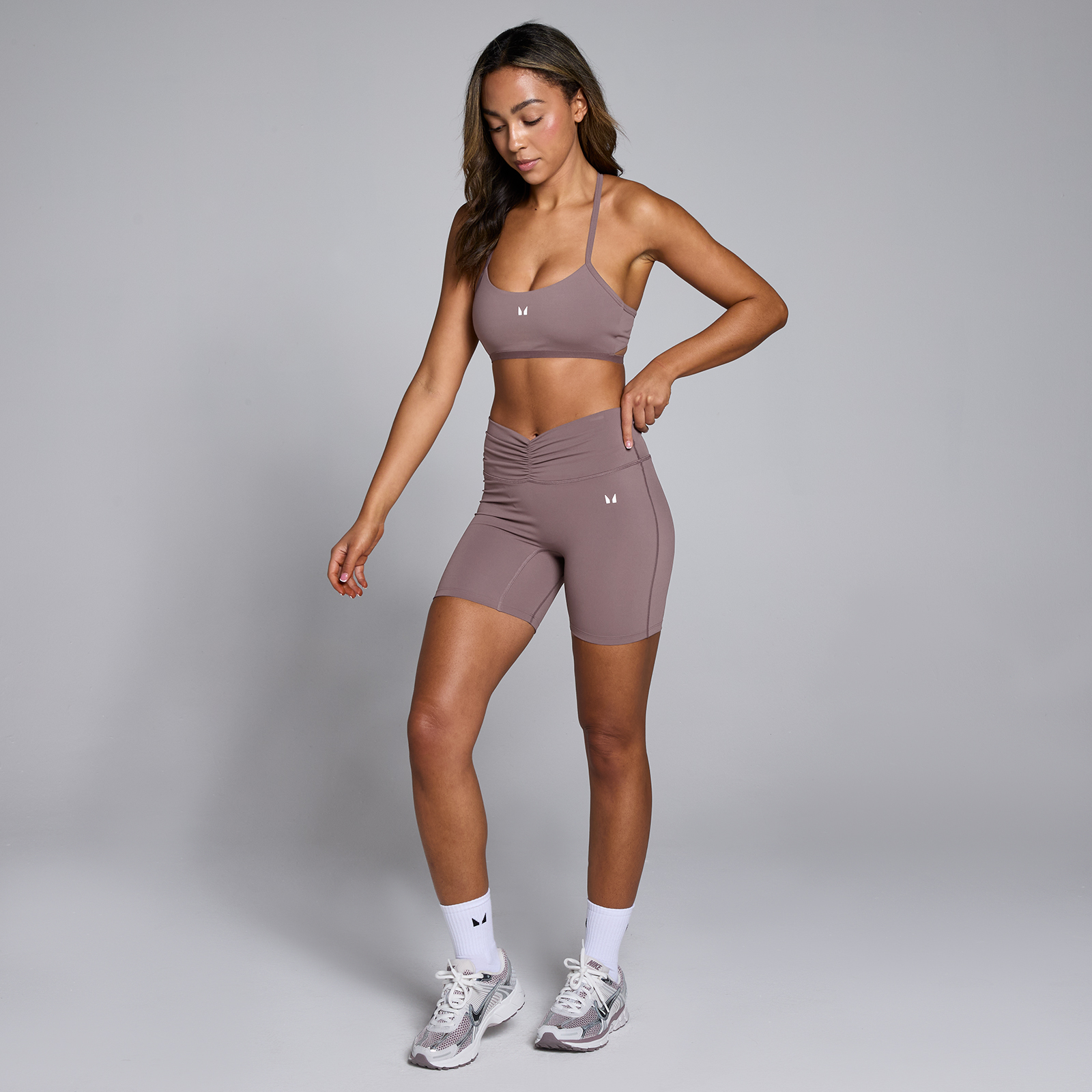 Thumbnail - MP Damen Tempo Shorts mit geraffter Vorderseite – Mokka - XXL