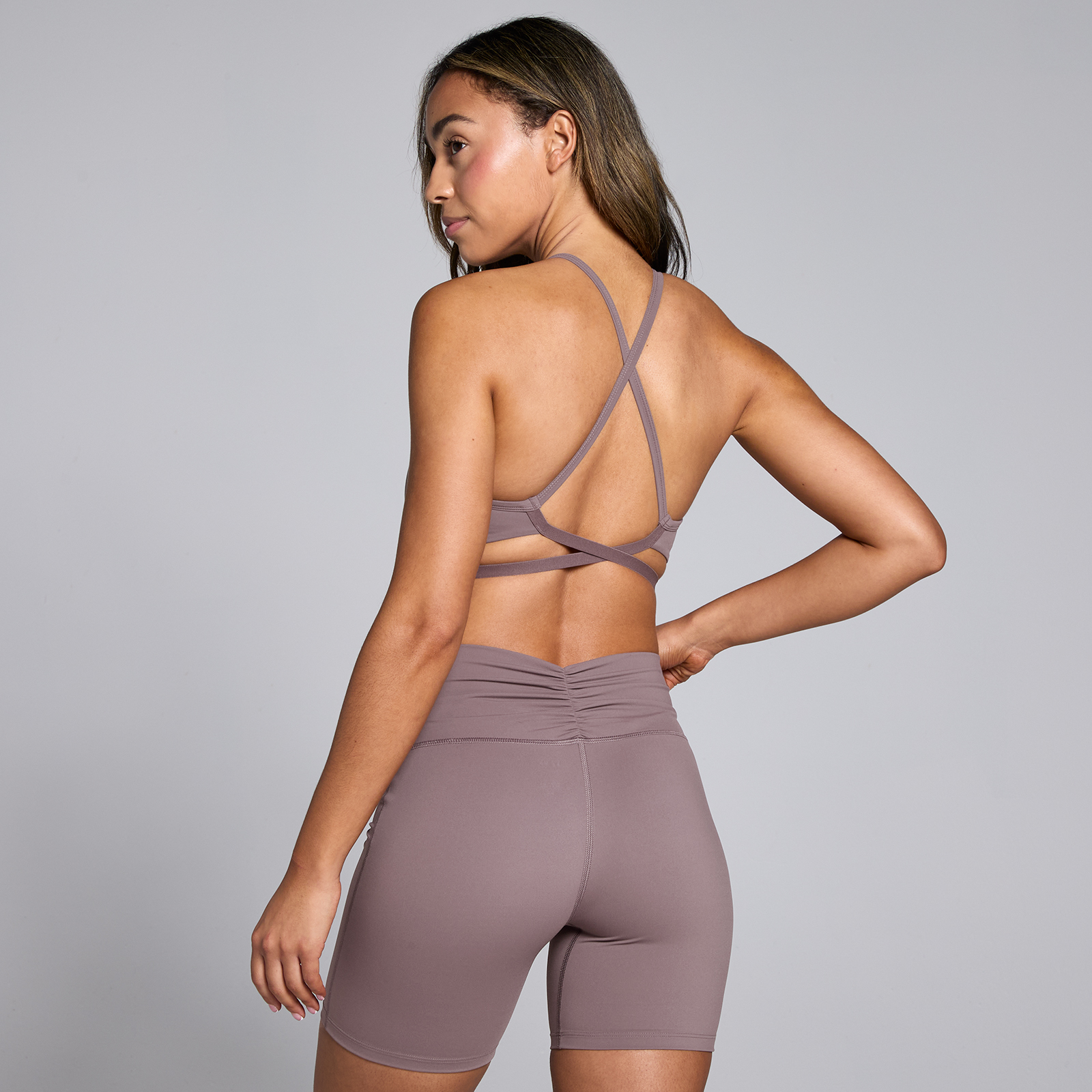 5059883393131 - MP Damen Tempo Sport-BH mit Riemchenrücken  – Mokka - L