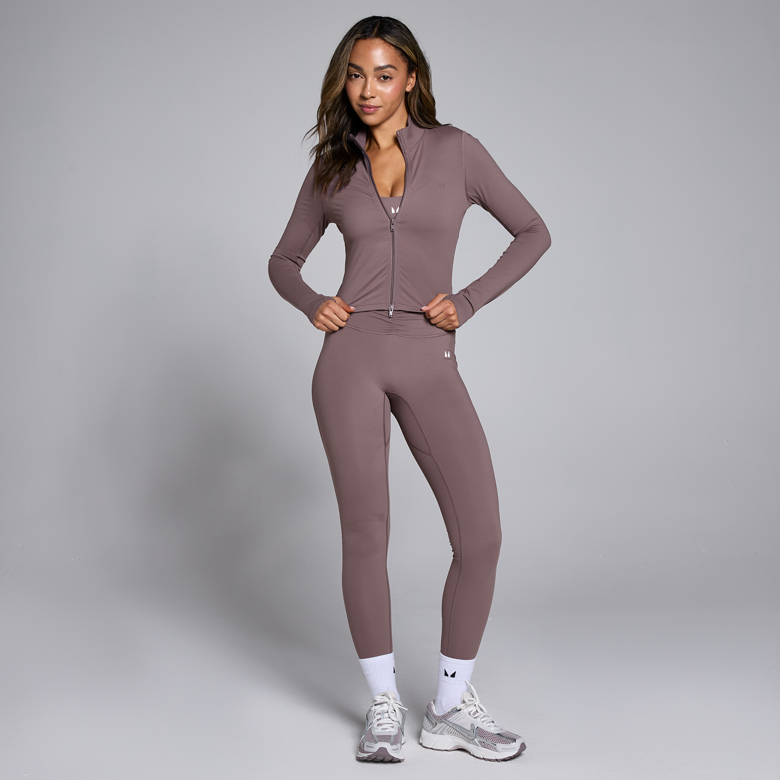 Thumbnail - MP Damen Tempo Crop-Jacke – Mokka - XXL