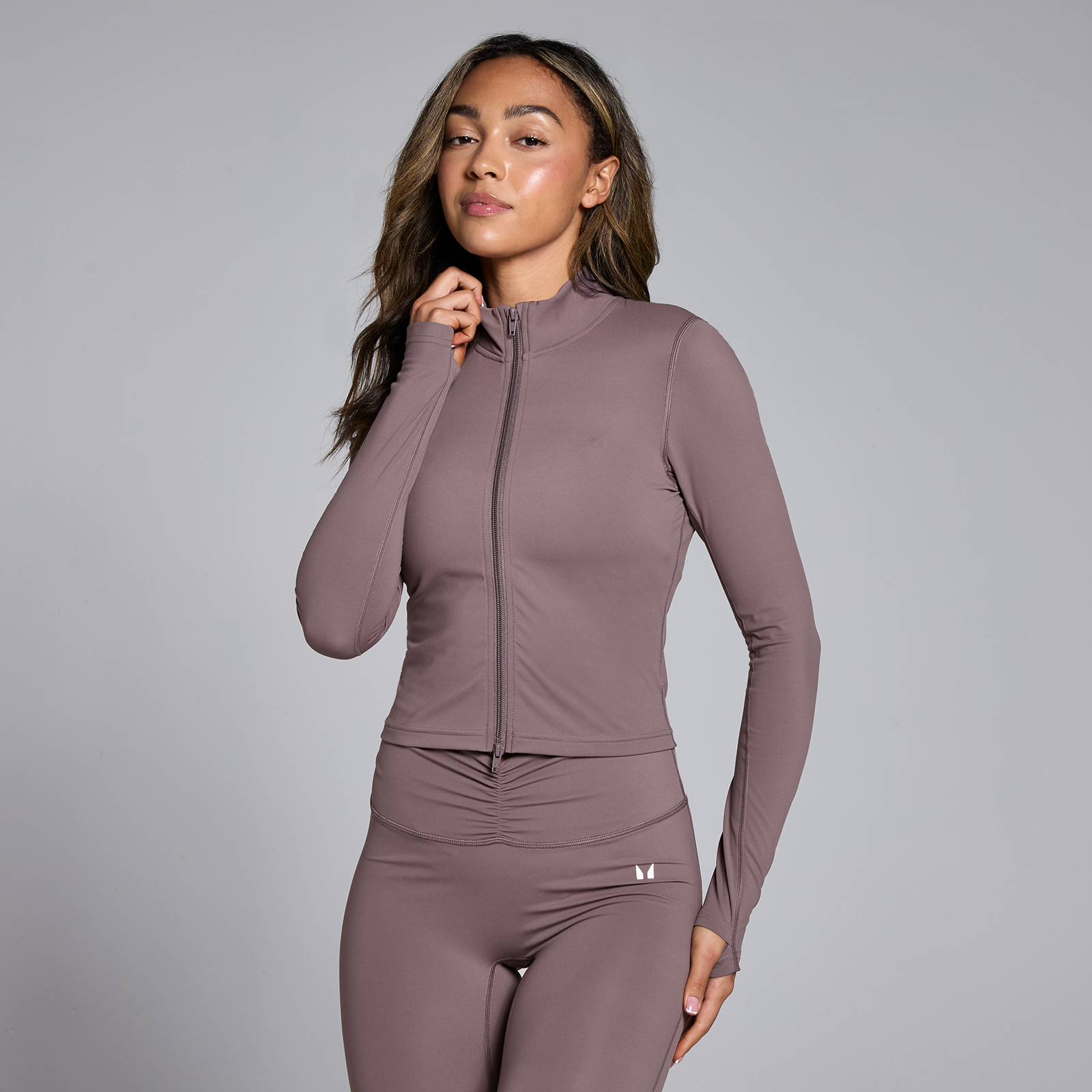 Myprotein UK MyProtein MP Women's Tempo Cropped Jacket - Mocha - XS