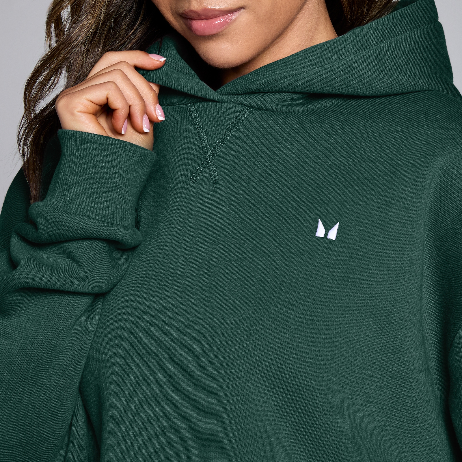 Thumbnail - MP Damen Basics Oversized Kapuzenpulli – Dunkles Smaragdgrün - L