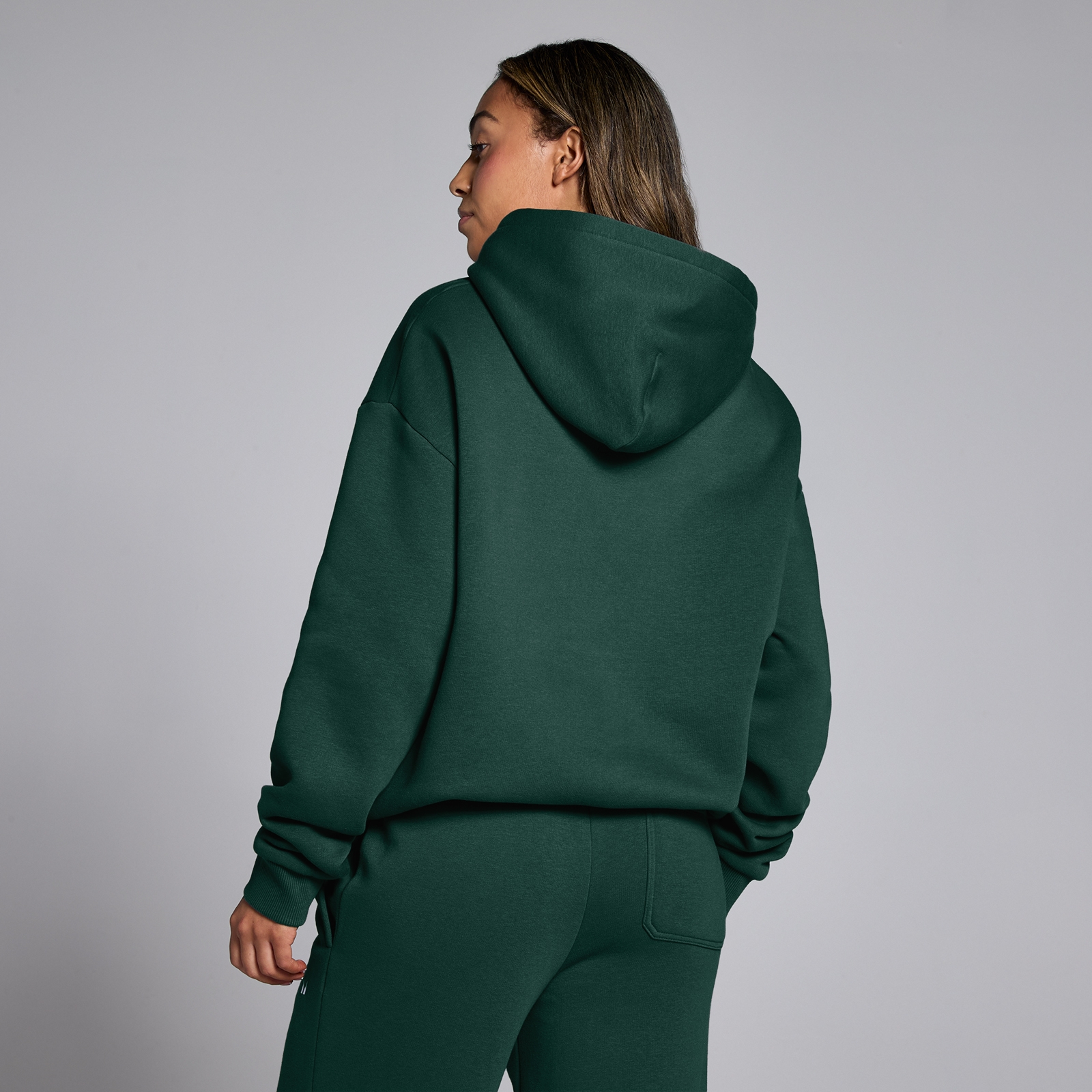MP Damen Basics Oversized Kapuzenpulli – Dunkles Smaragdgrün - L