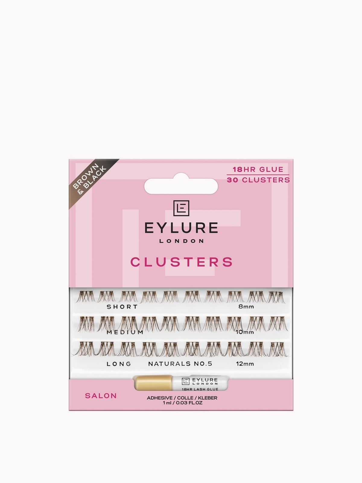 Eylure Brown/Blk Cluster- Brown/Black Naturals No.5