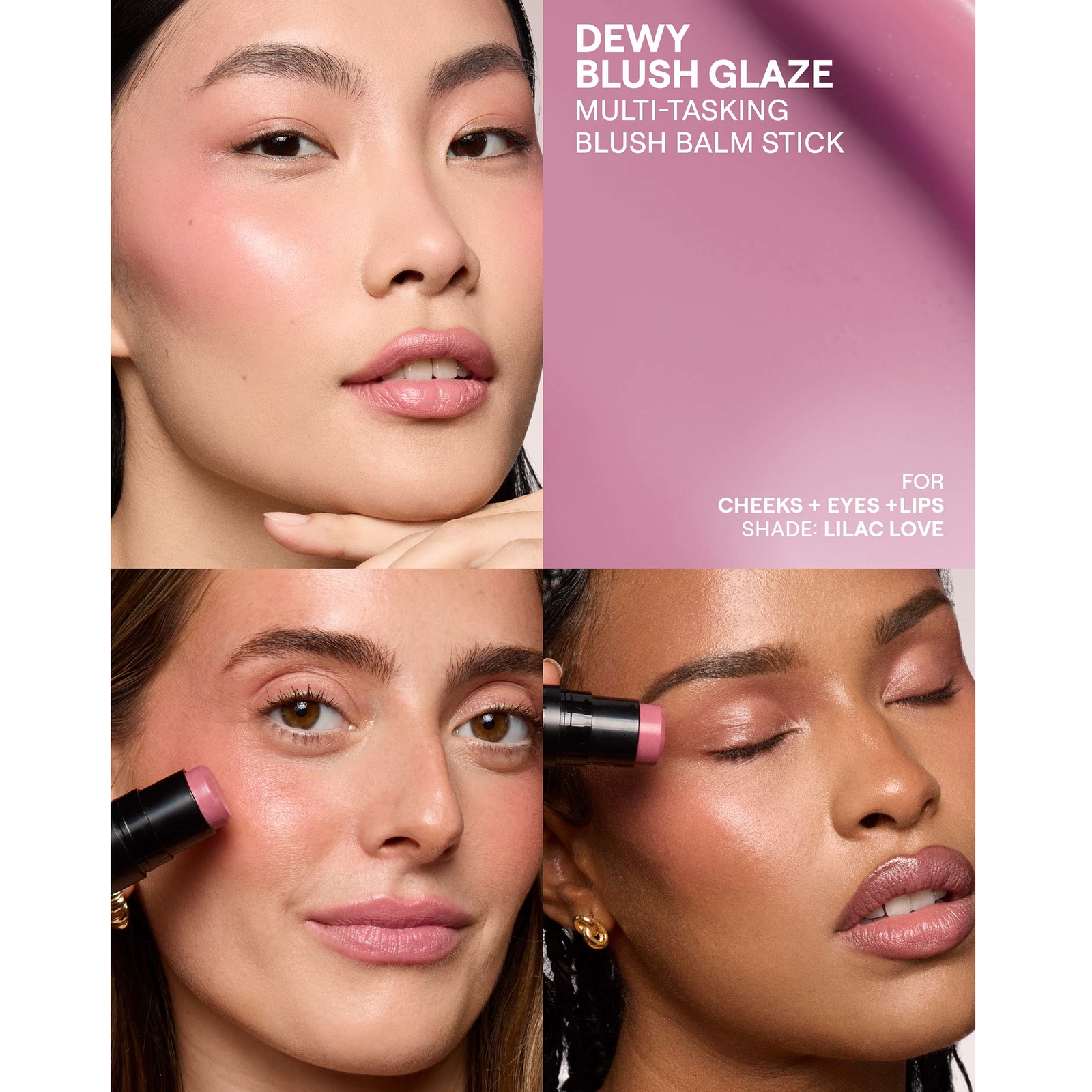 Thumbnail - NUDESTIX Nudies Bloom All Over Face Dewy Blush Colour 7g (Various Shades) - Lilac Love