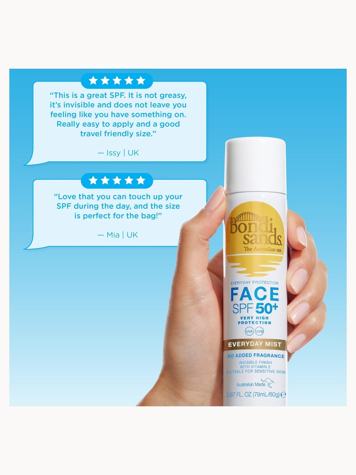 Bondi Sands SPF 50+ Everyday Face Mist 60g 4