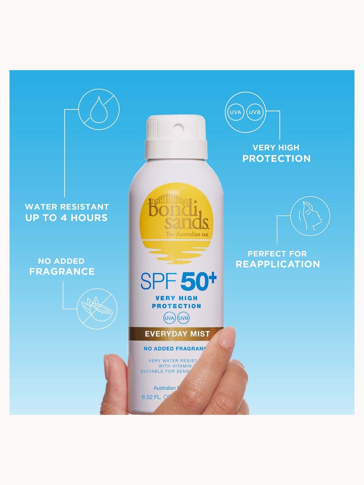 Bondi Sands SPF 50+ Everyday Aerosol Mist Spray 160g 2