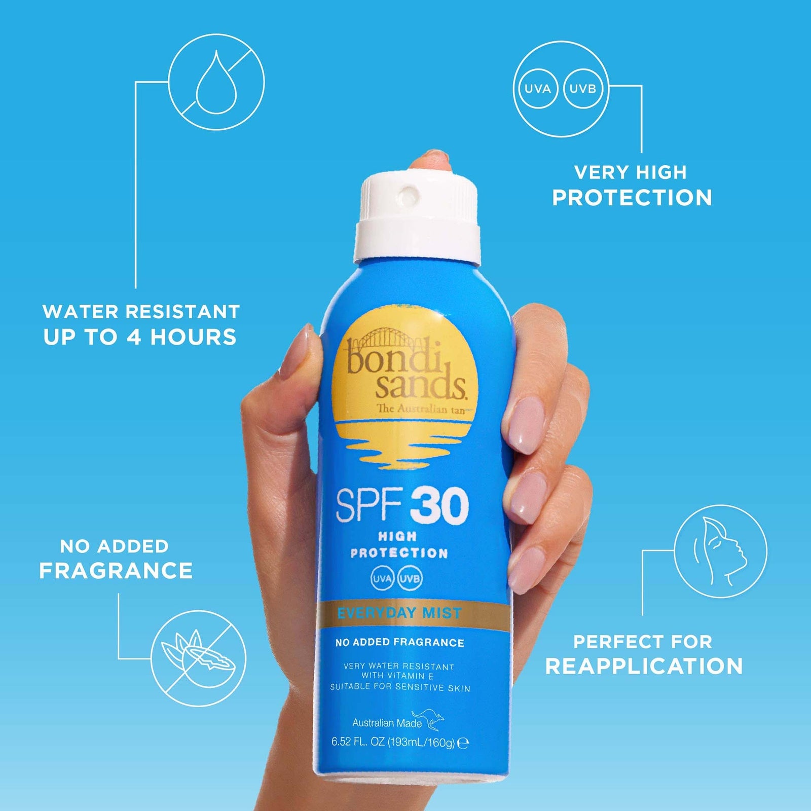 Bondi Sands SPF 30 Everyday Aerosol Mist Spray 160g 2