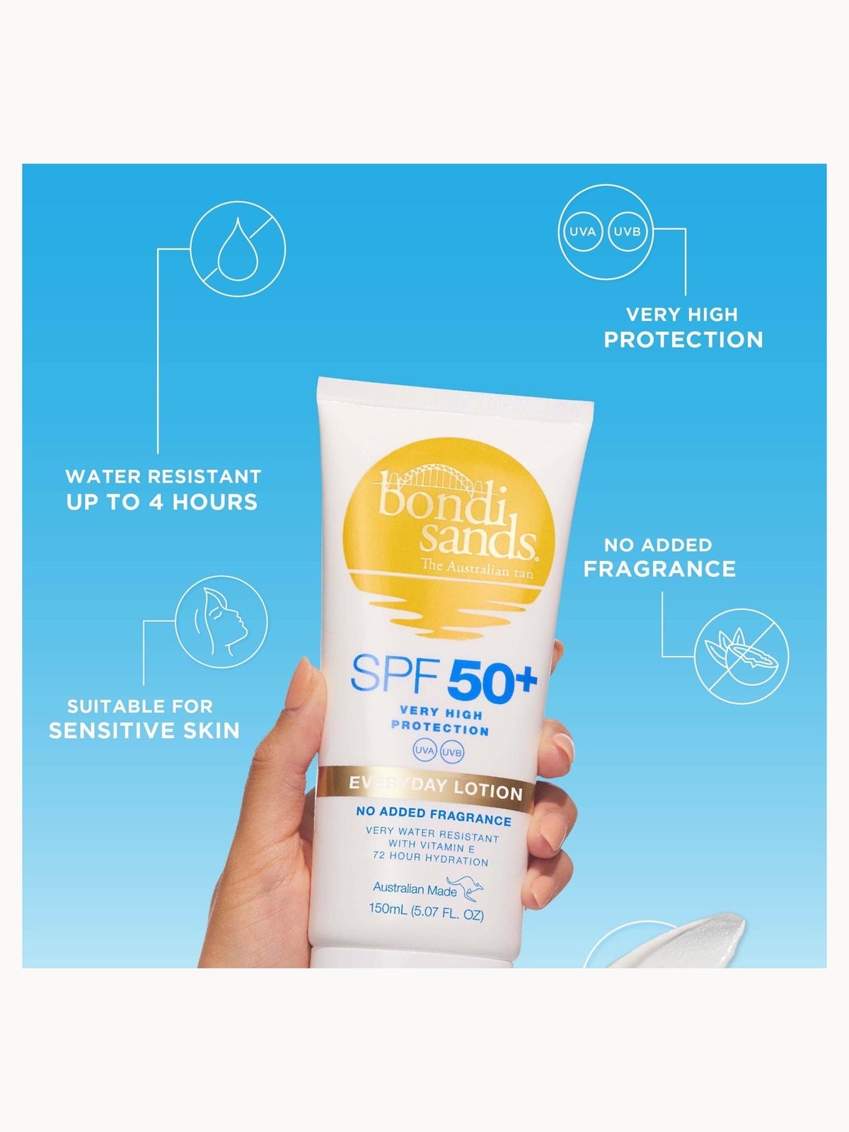 Bondi Sands SPF 50+ Everyday Body Lotion 150ml (UK) 3