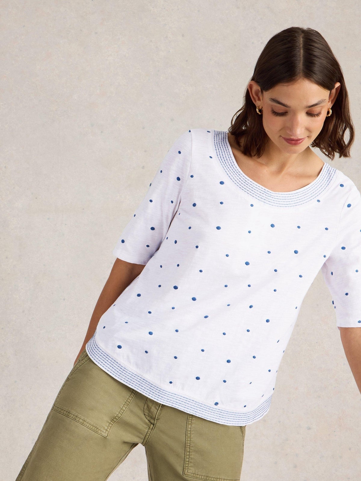 Besticktes T-Shirt Weaver - 38