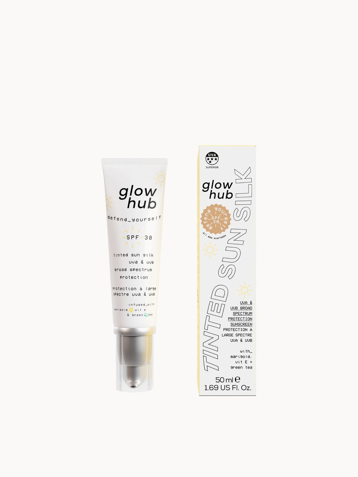 Glow Hub Tinted Sun Silk SPF 30 50ml (Various Shades) - All Day Everyday