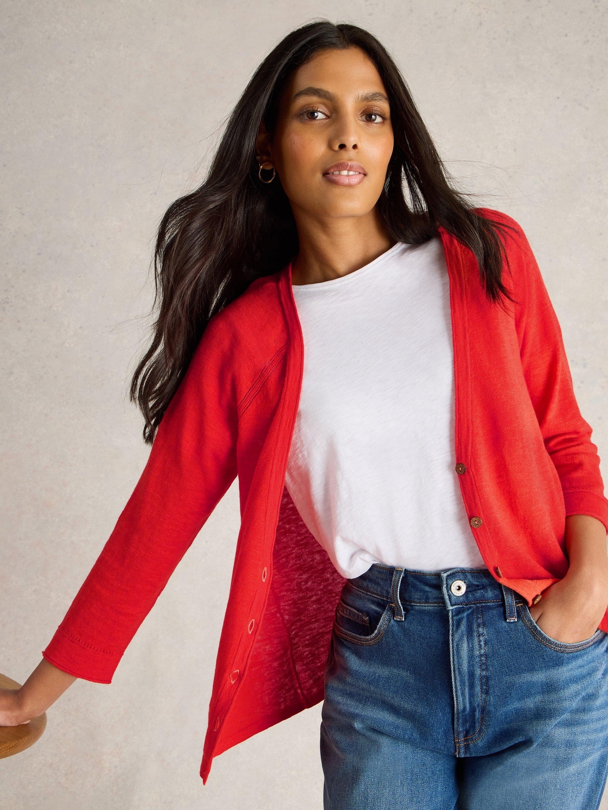 Strickjacke Naria aus Leinenmischung - 34