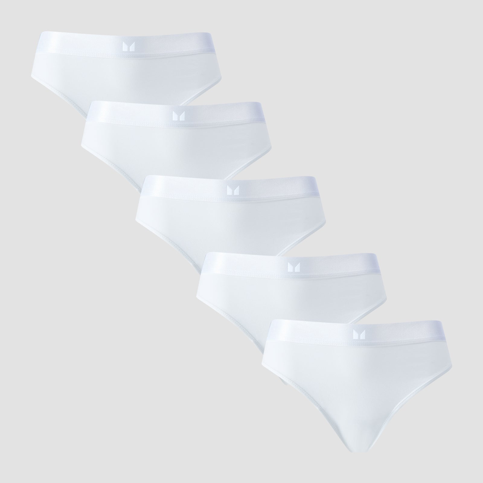 MP middelhoog bikinibroekje voor dames (verpakking met 5 stuks) - Wit - L