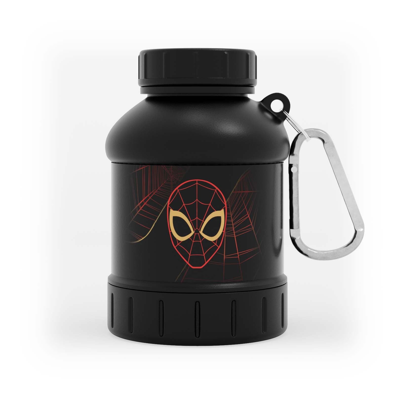 Breloc pâlnie pentru proteine Myprotein - Spiderman - Negru