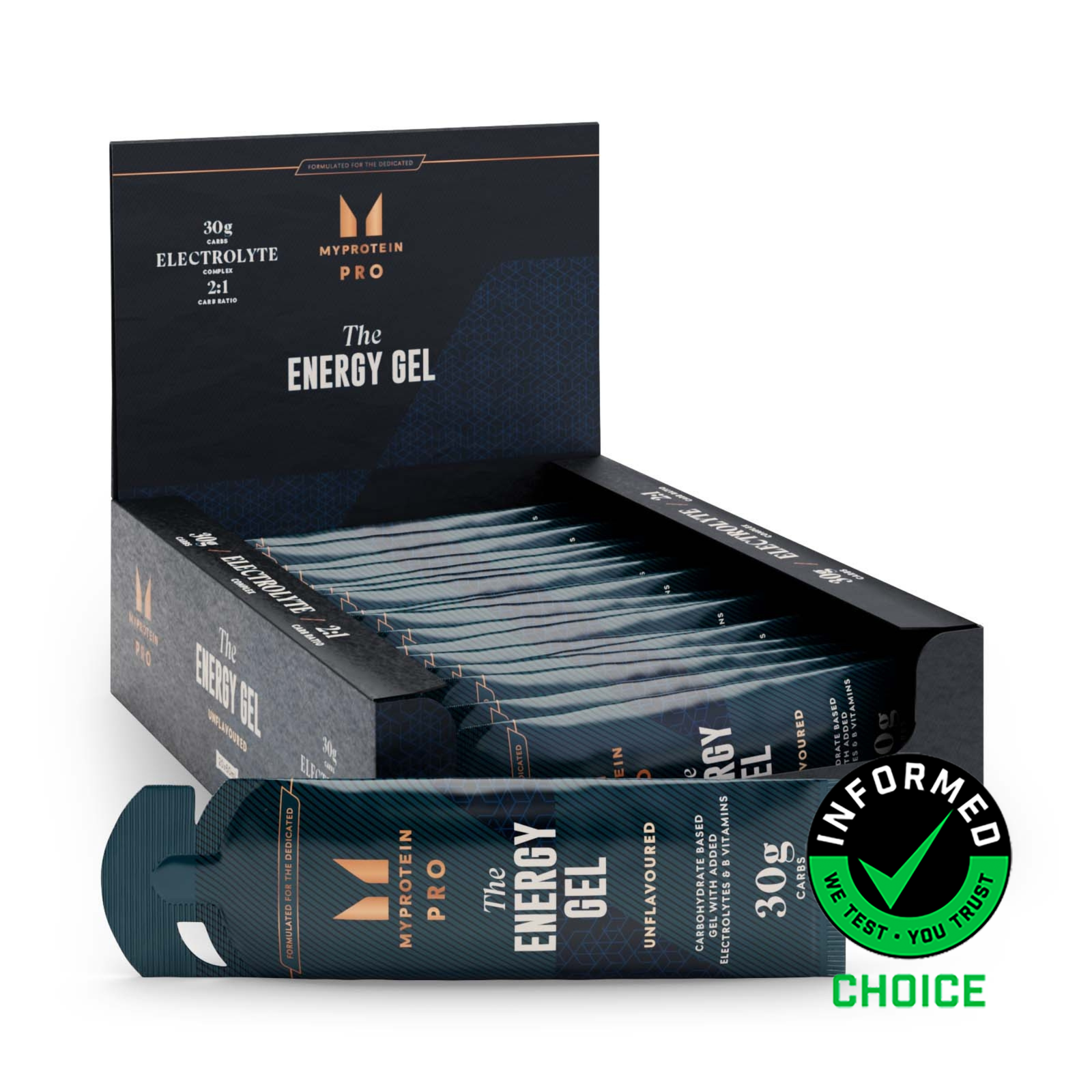 Myprotein UK MyProtein THE Energy Gel | Carbohydrate & Electrolyte Gel - 20 x 70g - Unflavoured