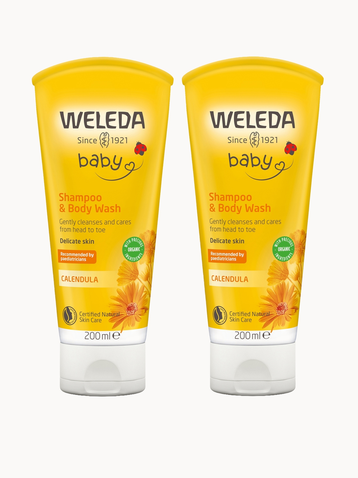 Weleda Baby Shampoo & Body Wash 200ml Twin Pack