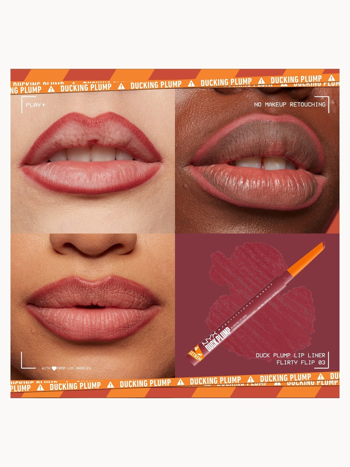 NYX Professional Make Duck Plump Plumping Lip Liner (Various Shades) -  Flirty Flip 4