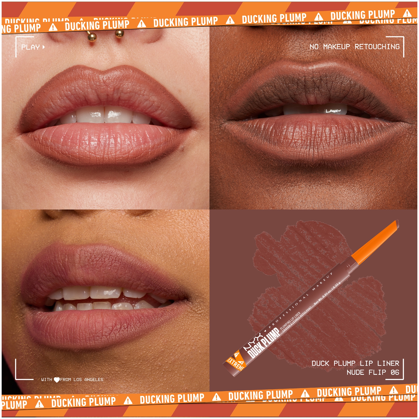 Thumbnail - NYX Professional Make Duck Plump Plumping Lip Liner (Various Shades) -  Nude Flip