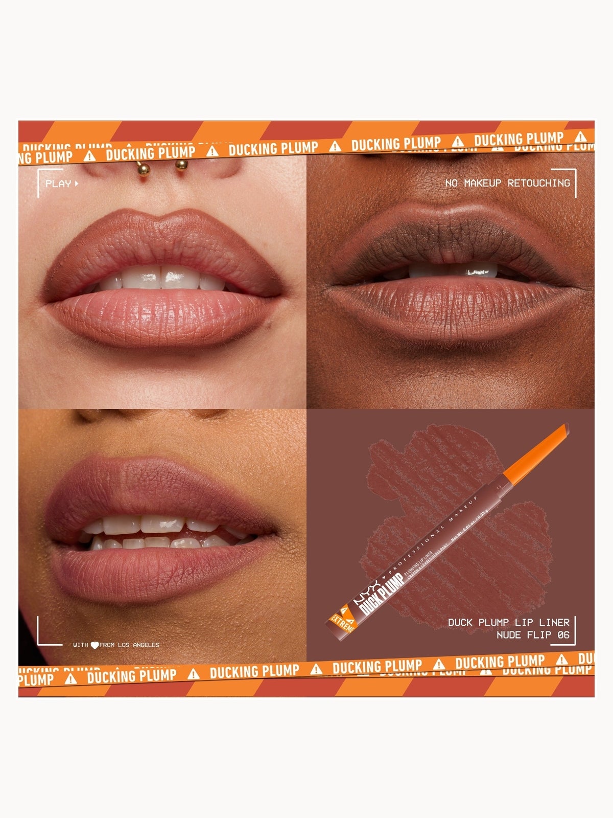 NYX Professional Make Duck Plump Plumping Lip Liner (Various Shades) -  Nude Flip 4