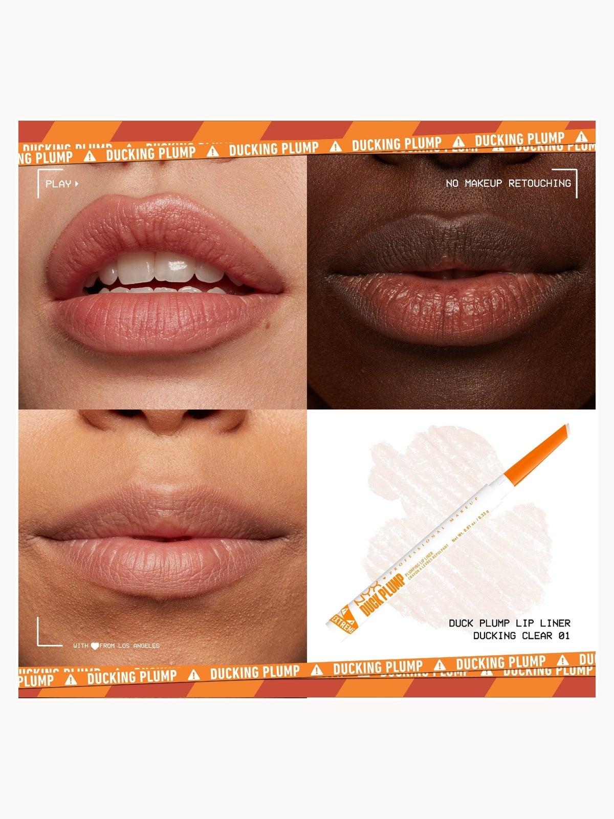 NYX Professional Make Duck Plump Plumping Lip Liner (Various Shades) -   Ducking Clear 4