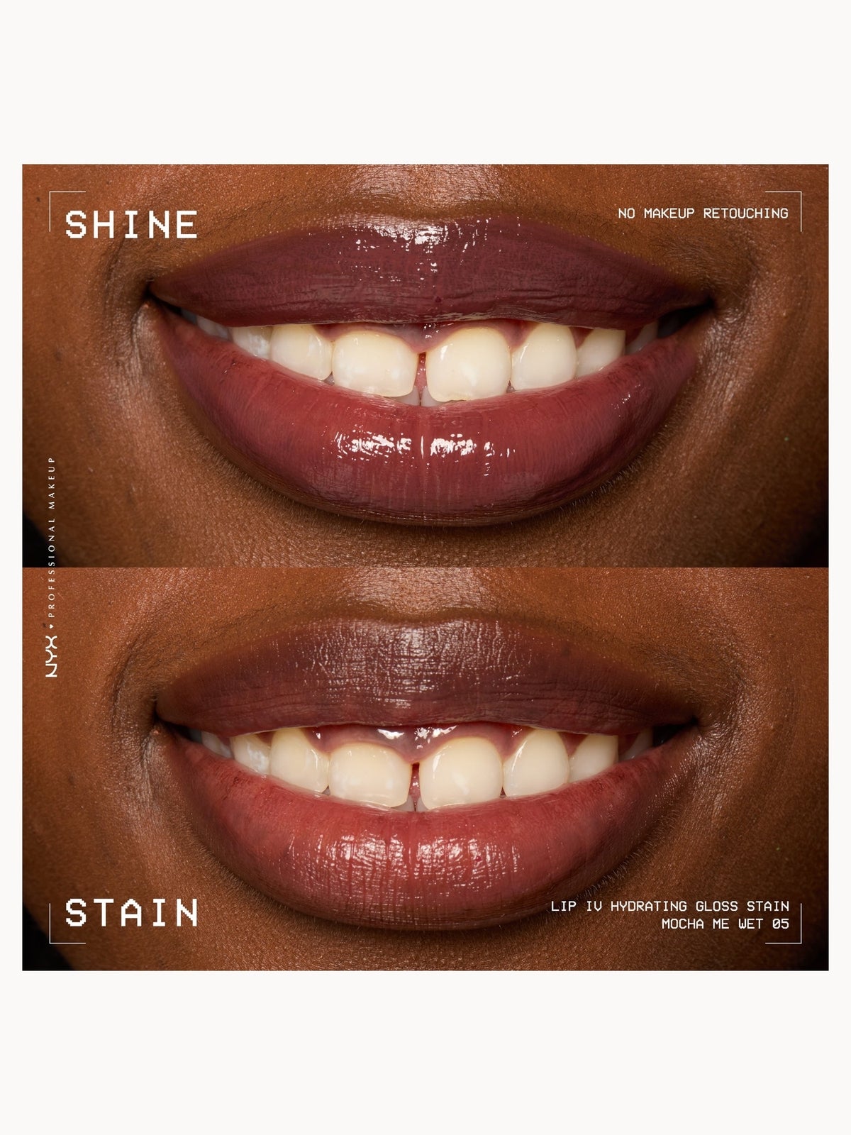 NYX Professional Makeup Lip IV Hydrating Gloss Stain (Various Shades) -  Mocha Me Wet 4