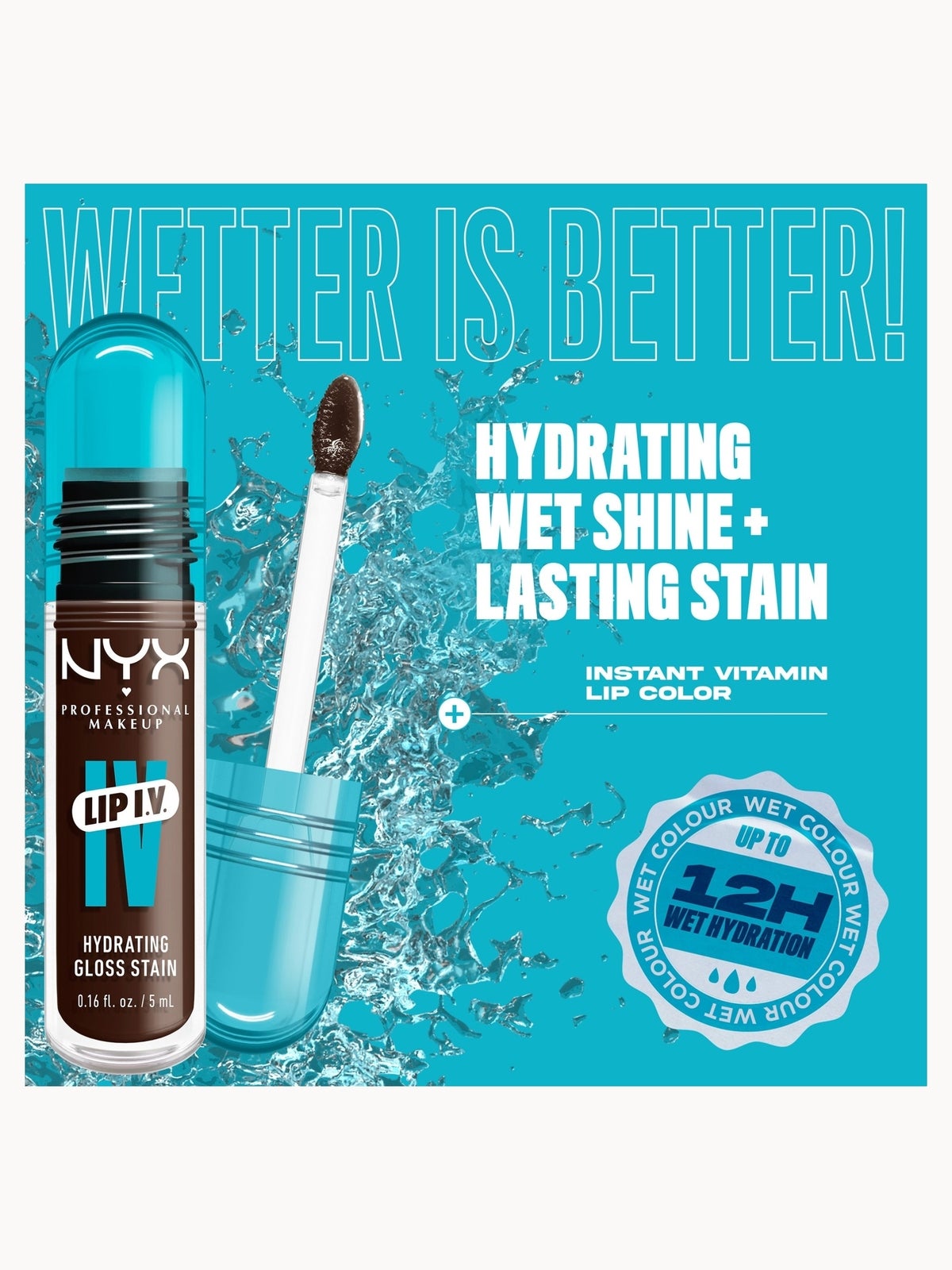 NYX Professional Makeup Lip IV Hydrating Gloss Stain (Various Shades) -  Espresso Soak 3