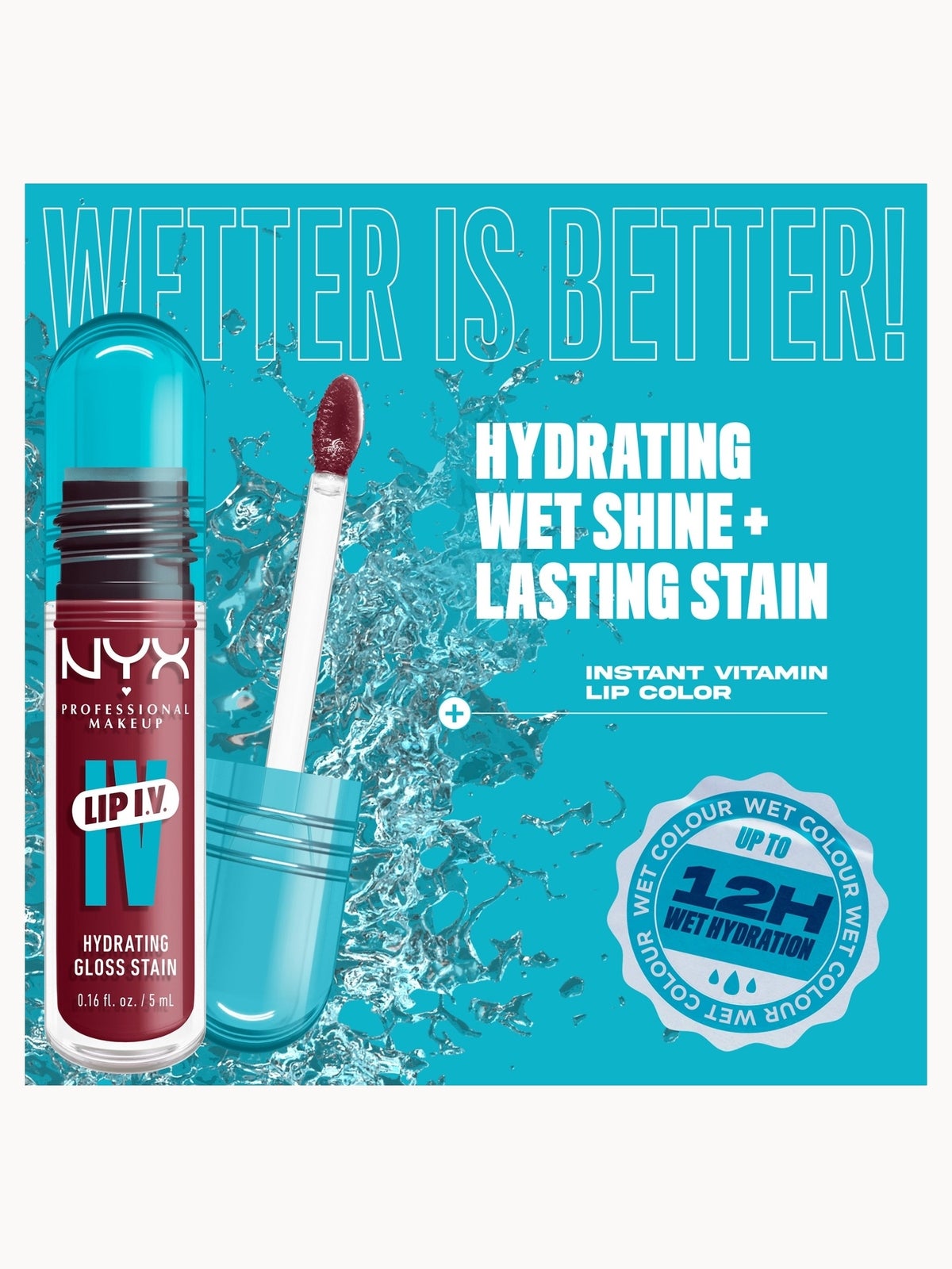 NYX Professional Makeup Lip IV Hydrating Gloss Stain (Various Shades) -  Bubblegum Burst 4