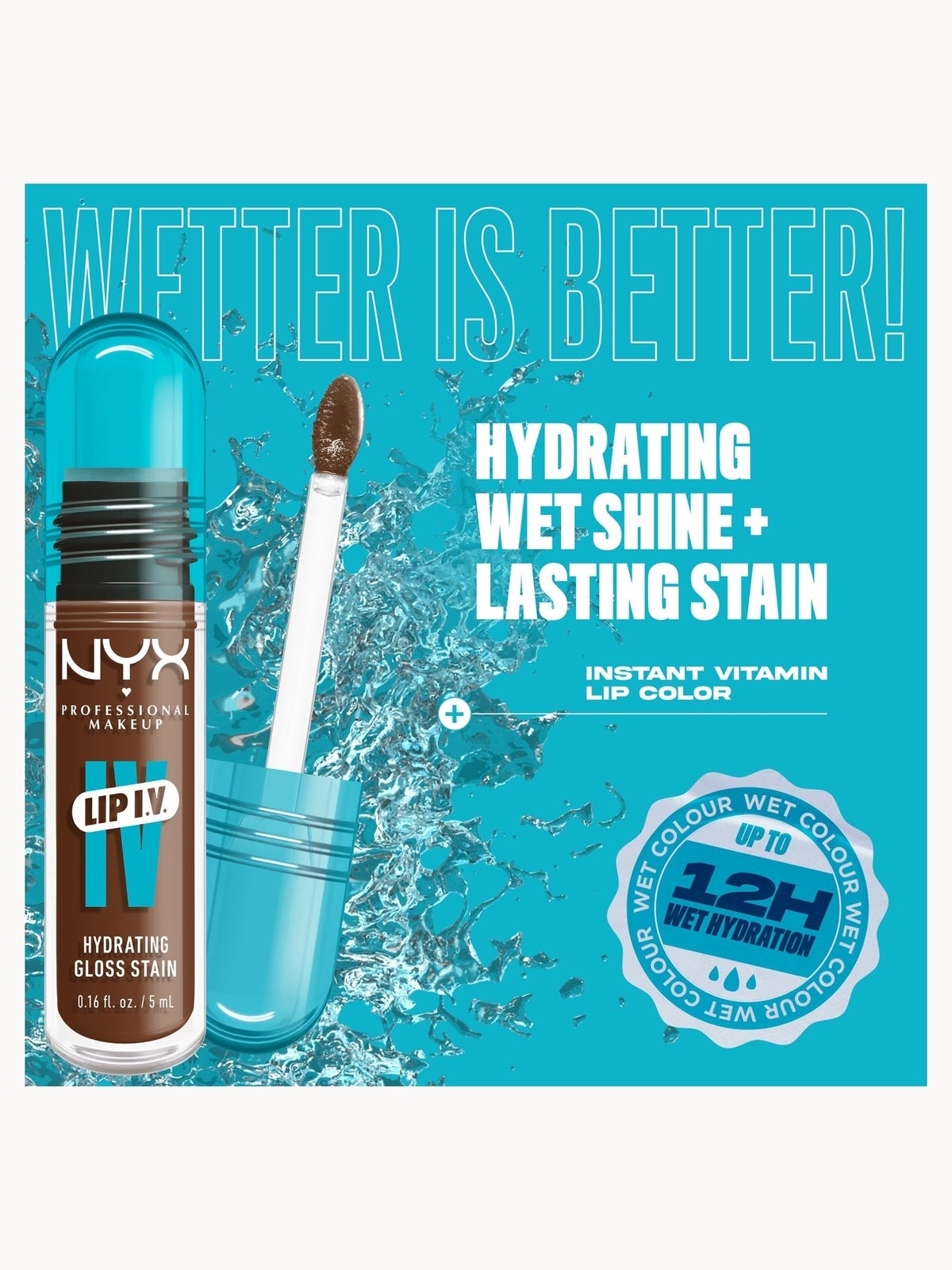 NYX Professional Makeup Lip IV Hydrating Gloss Stain (Various Shades) - Splash N Spice 3