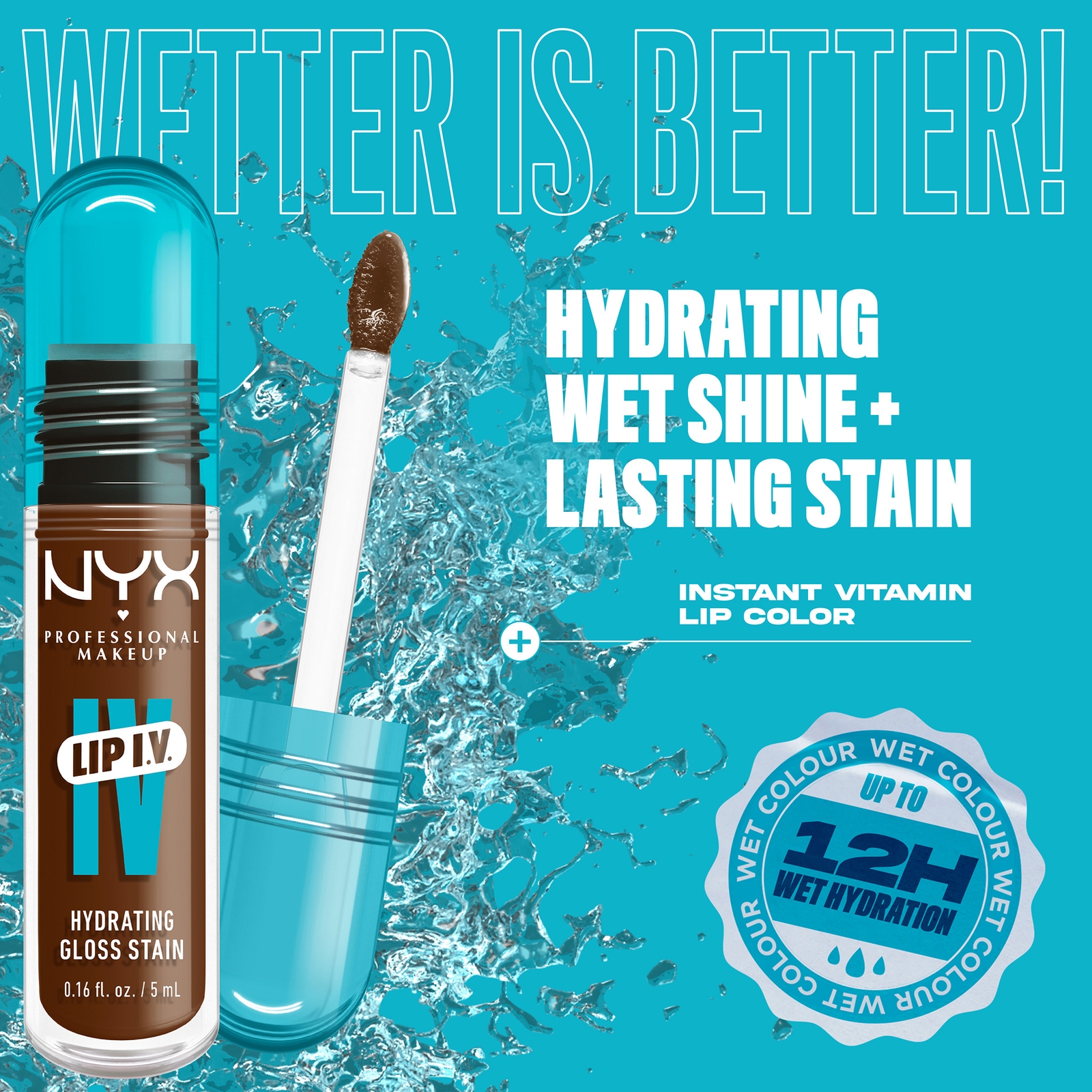 Thumbnail - NYX Professional Make Lip IV Hydrating Gloss Stain (Various Shades) - Cocoa Quench!