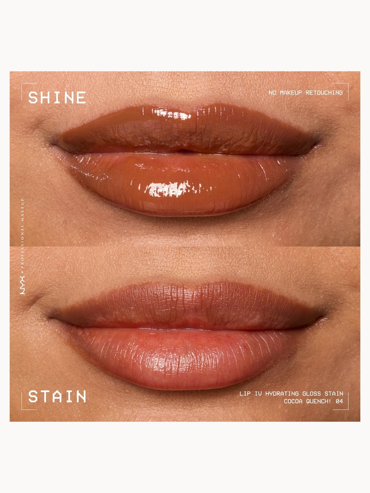 NYX Professional Makeup Lip IV Hydrating Gloss Stain (Various Shades) - Cocoa Quench! 4
