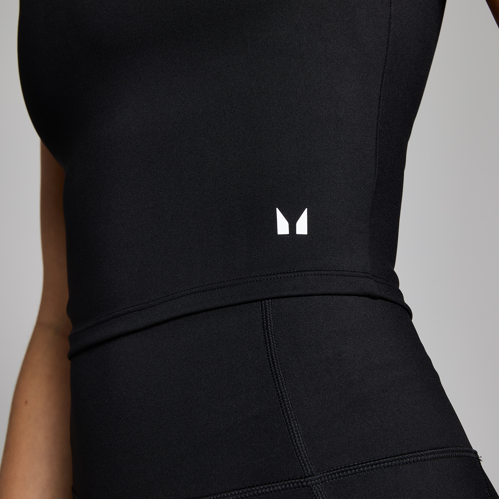 Thumbnail - MP Damen Active Top mit eckigem Ausschnitt - Schwarz - S