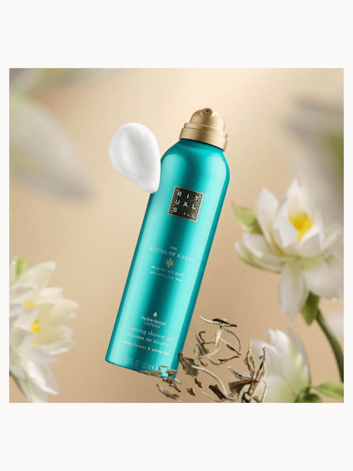 RITUALS The Ritual of Karma Lotus Flower & White Tea Foaming Shower Gel 200ml, photo 3