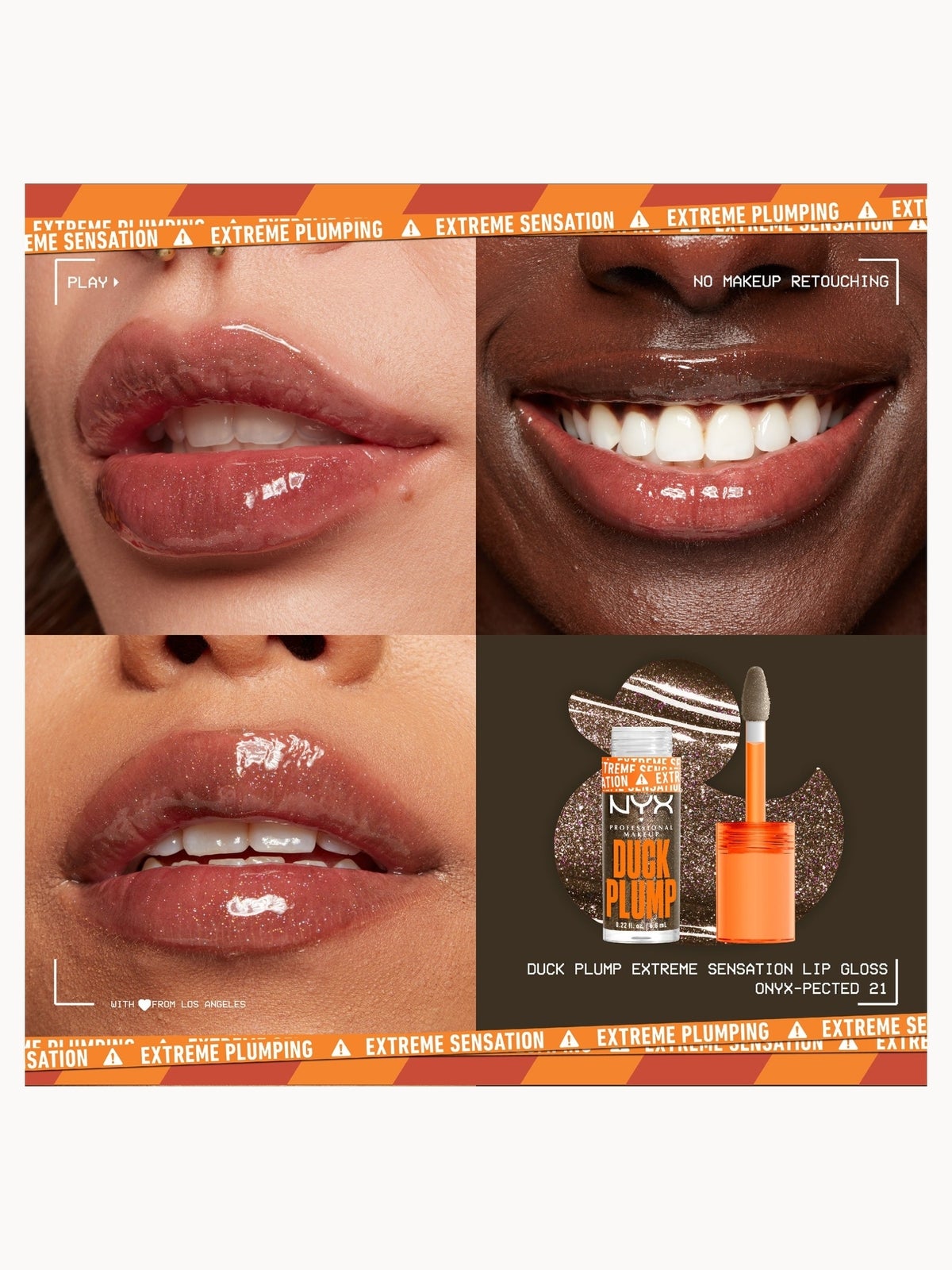 NYX Professional Makeup Duck Plump Lip Plumping Gloss (Various Shades) - Onyx-Pected 2