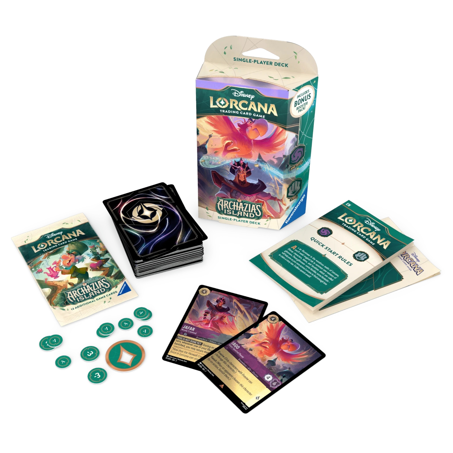 Disney Lorcana Trading Card Game Archazia's Island Amethyst & Steel Starter Deck