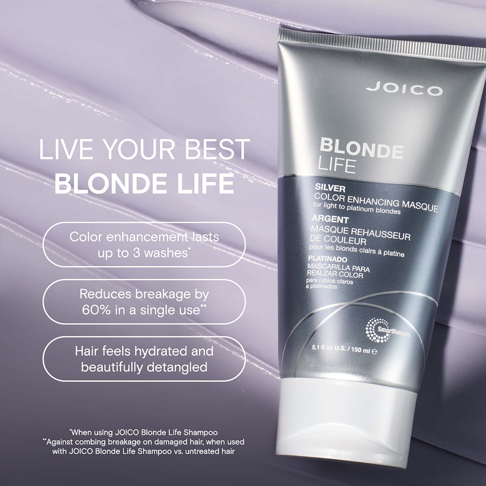 Thumbnail - Joico Blonde Life SILVER Color Enhancing Masque 150ml