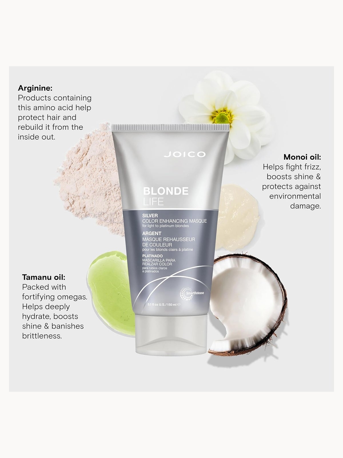 Joico Blonde Life SILVER Color Enhancing Masque 150ml 4